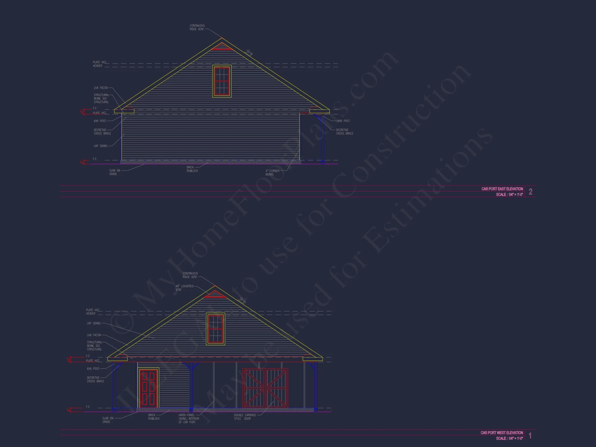 Colonial Revival house Plan with Floor Plans & CAD Designs