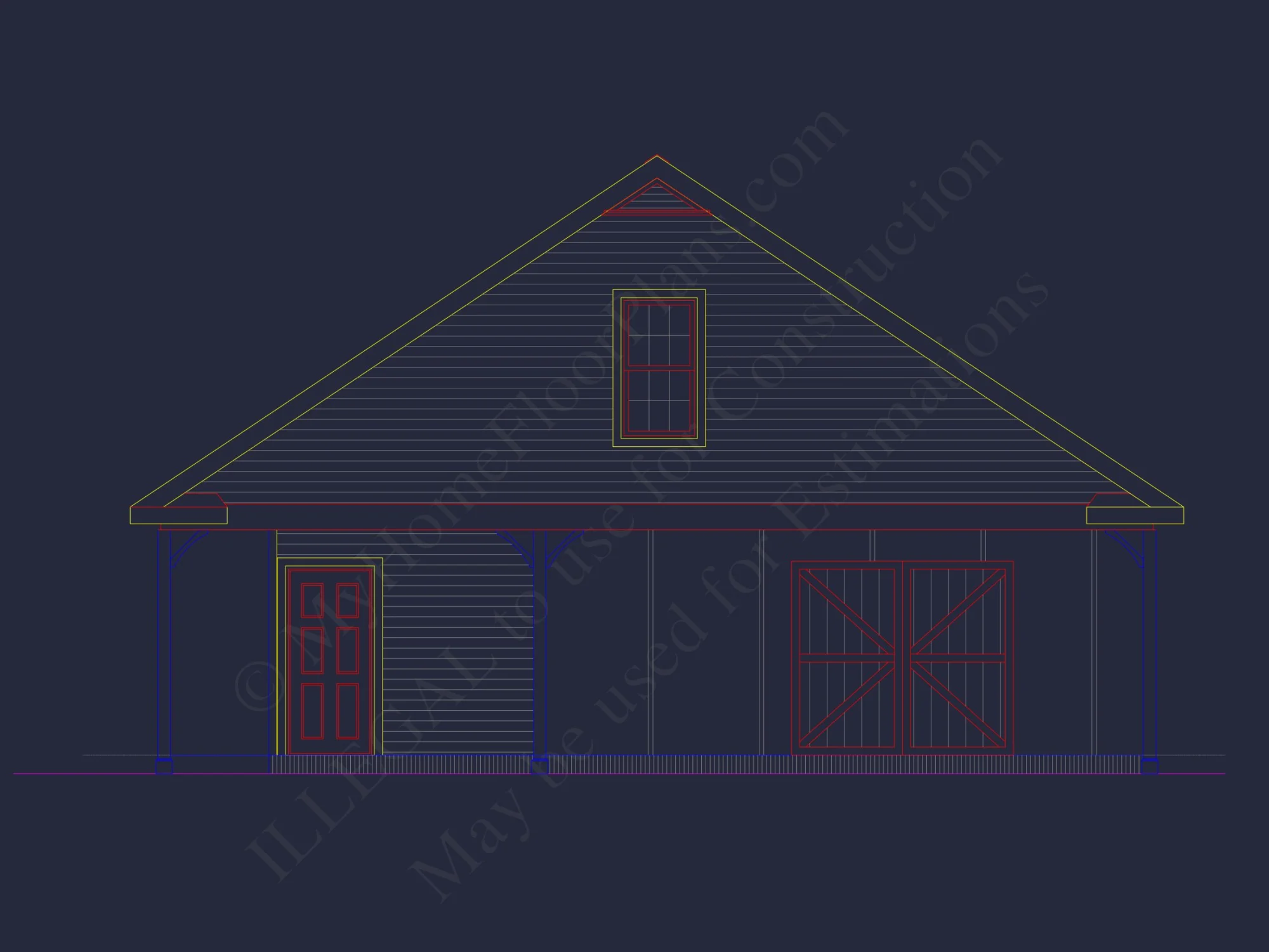 Colonial Revival house Plan with Floor Plans & CAD Designs