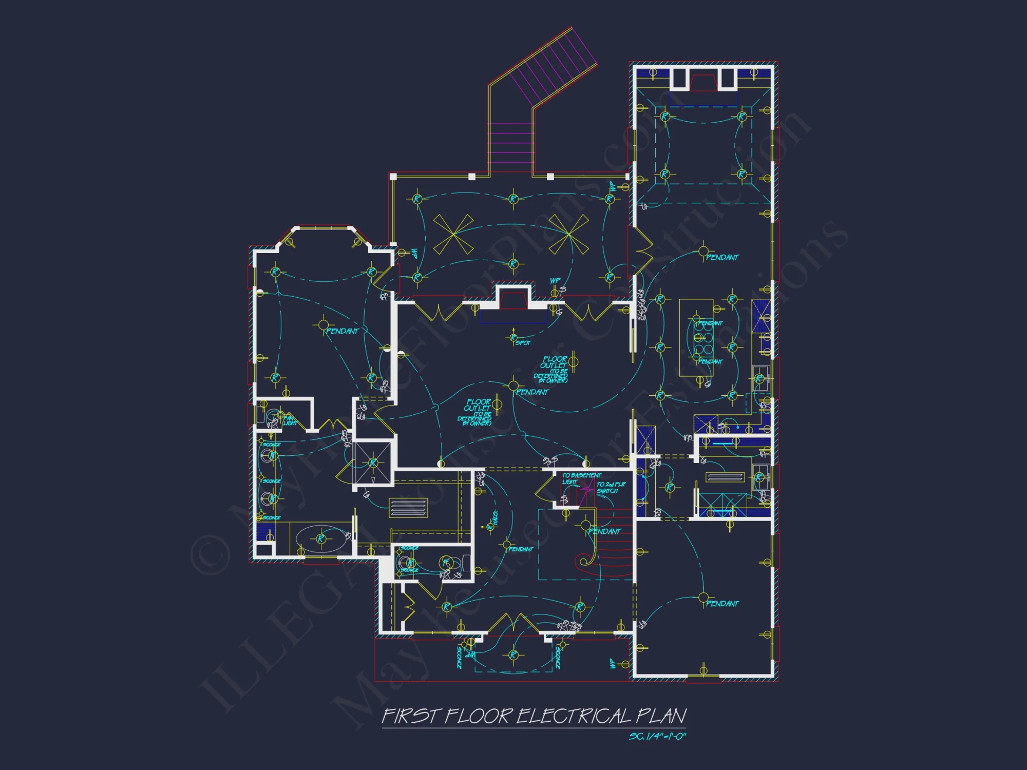 Luxury house Floor Plan: Stunning French Country CAD Design