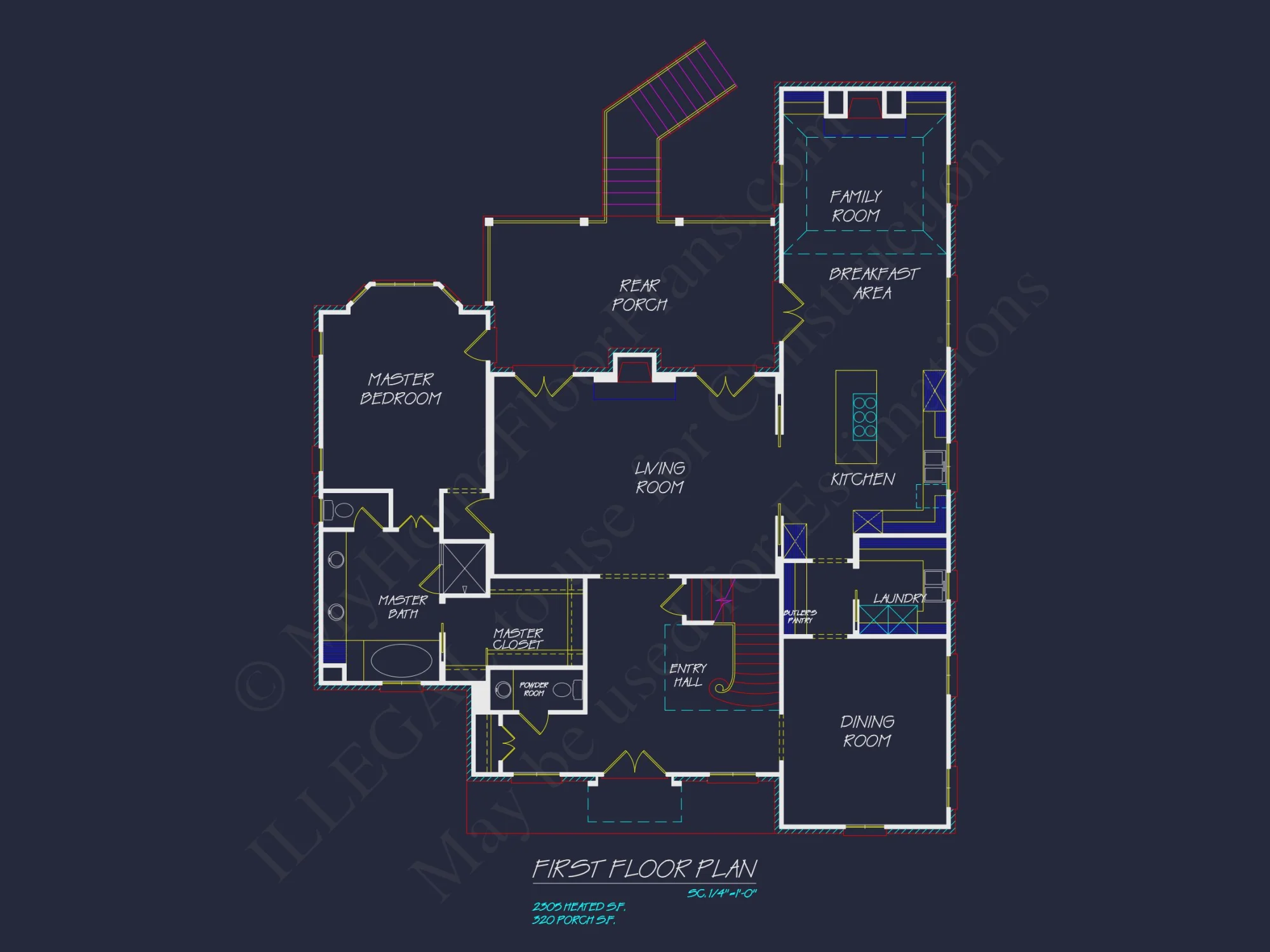Luxury house Floor Plan: Stunning French Country CAD Design