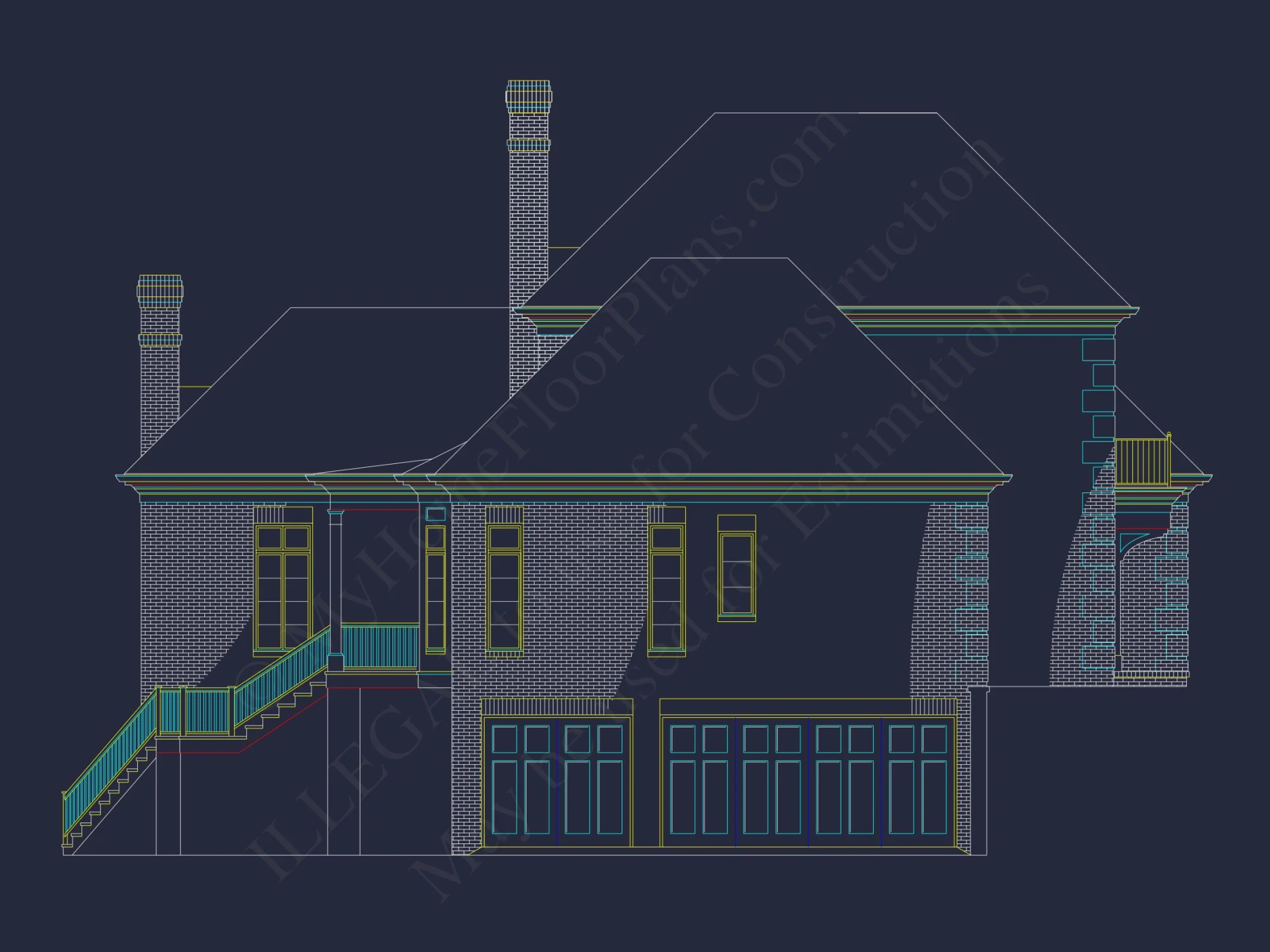 Luxury house Floor Plan: Stunning French Country CAD Design