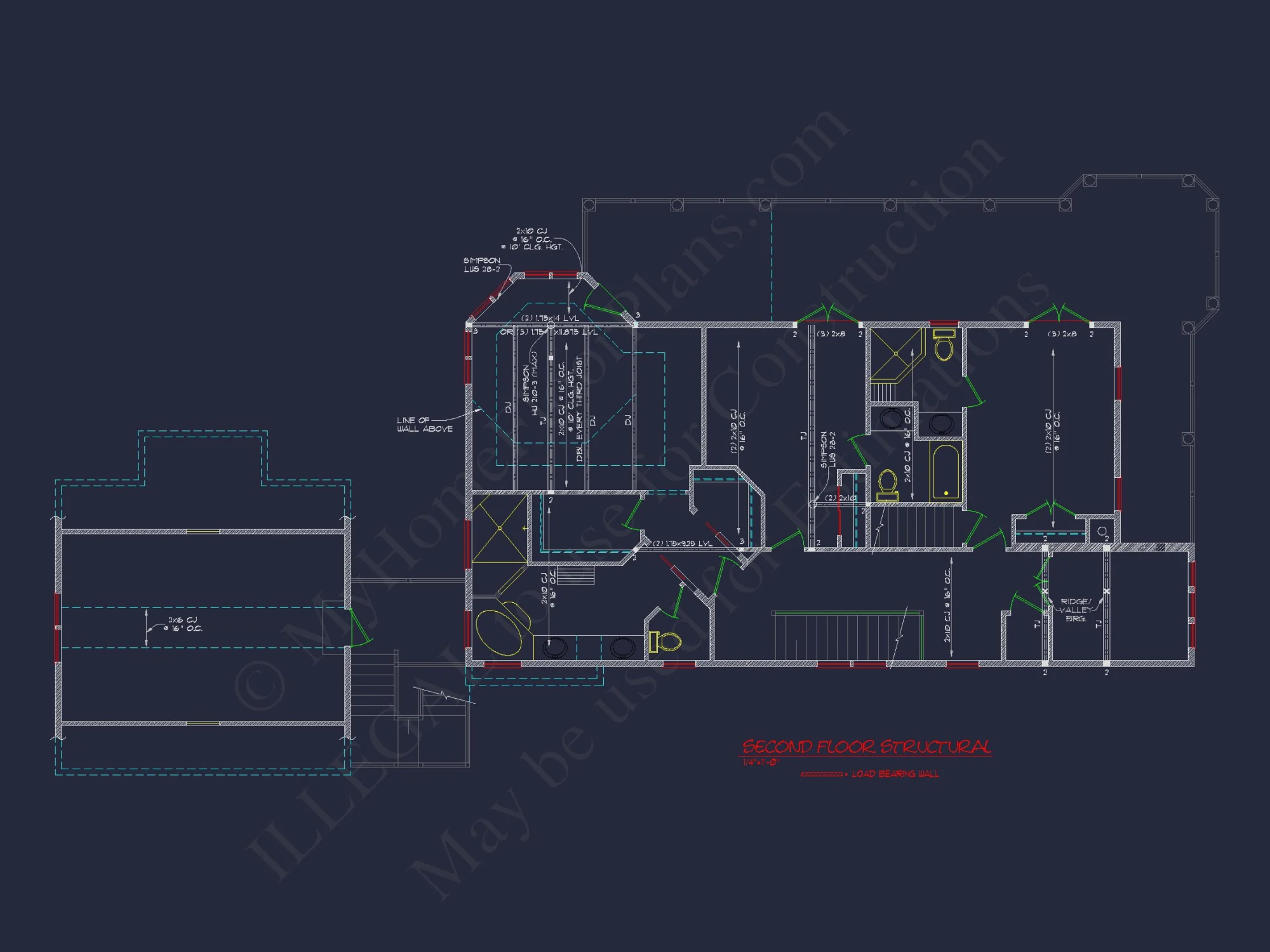 Spacious Southern house Plan with 2-Story Floor Designs