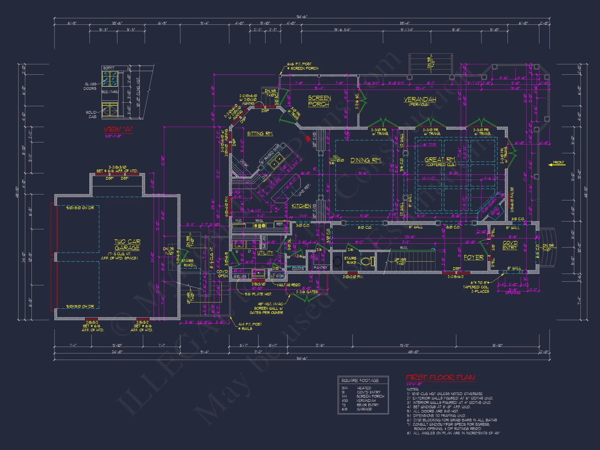 Spacious Southern house Plan with 2-Story Floor Designs