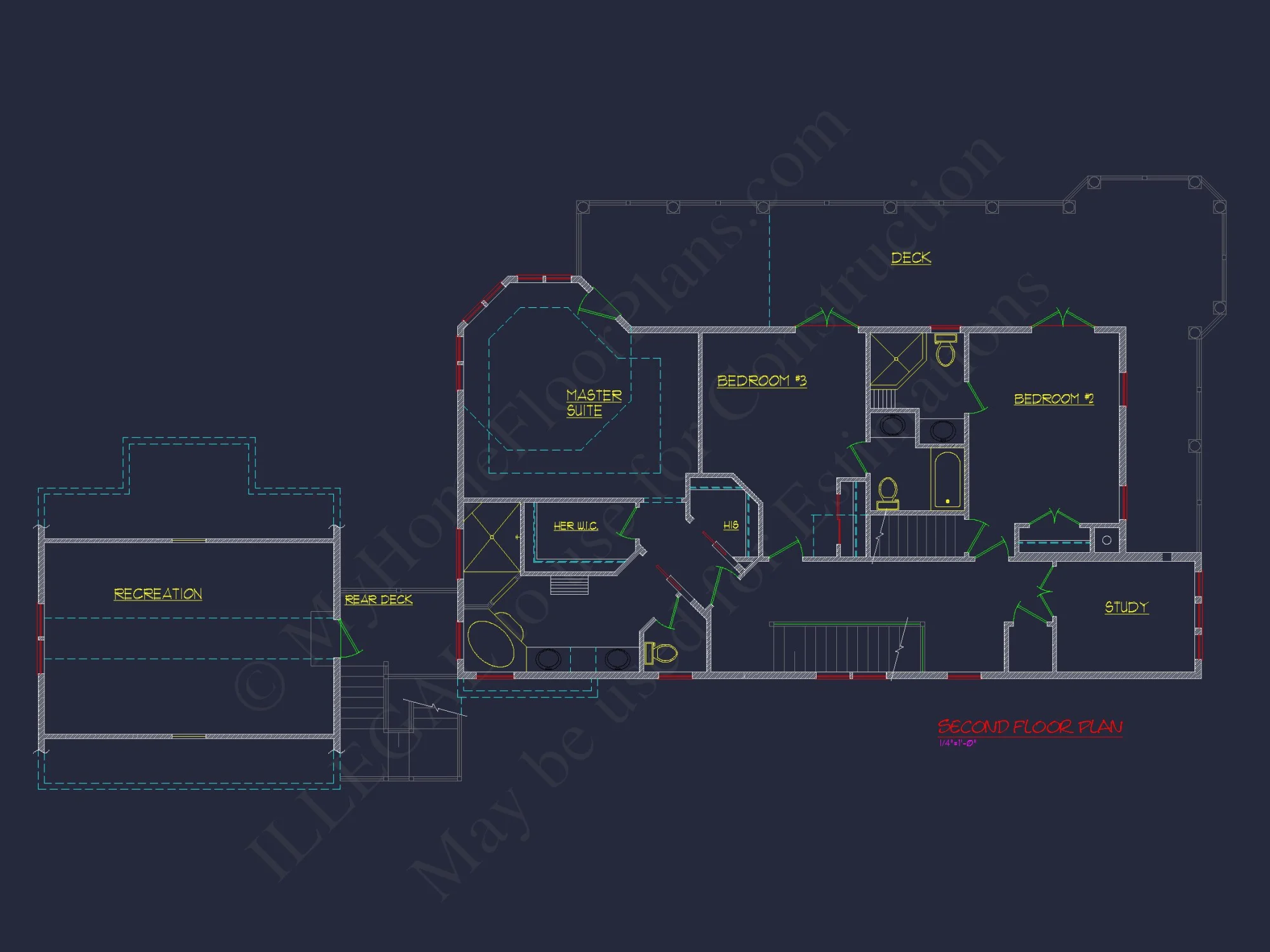 Spacious Southern house Plan with 2-Story Floor Designs