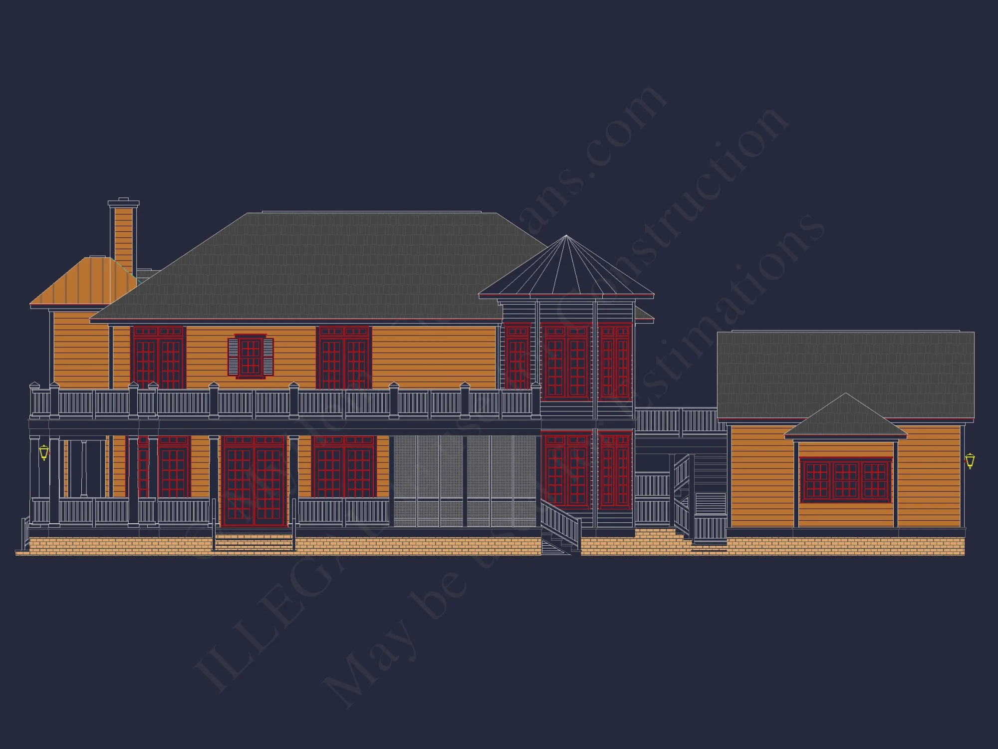 Spacious Southern house Plan with 2-Story Floor Designs