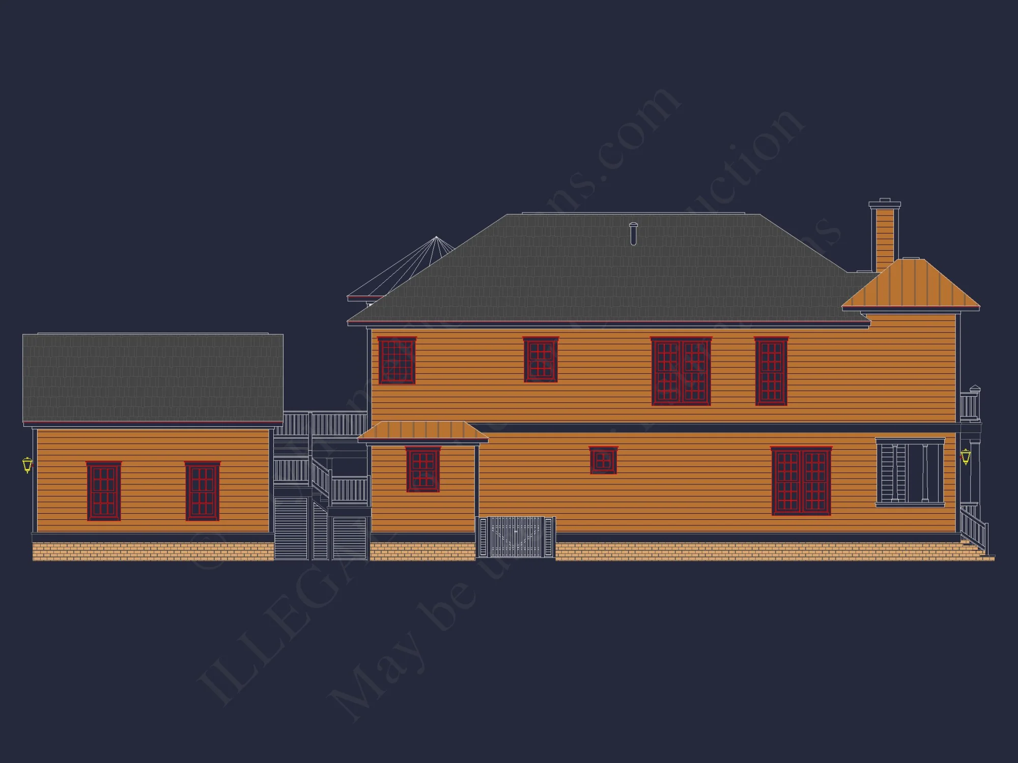 Spacious Southern house Plan with 2-Story Floor Designs