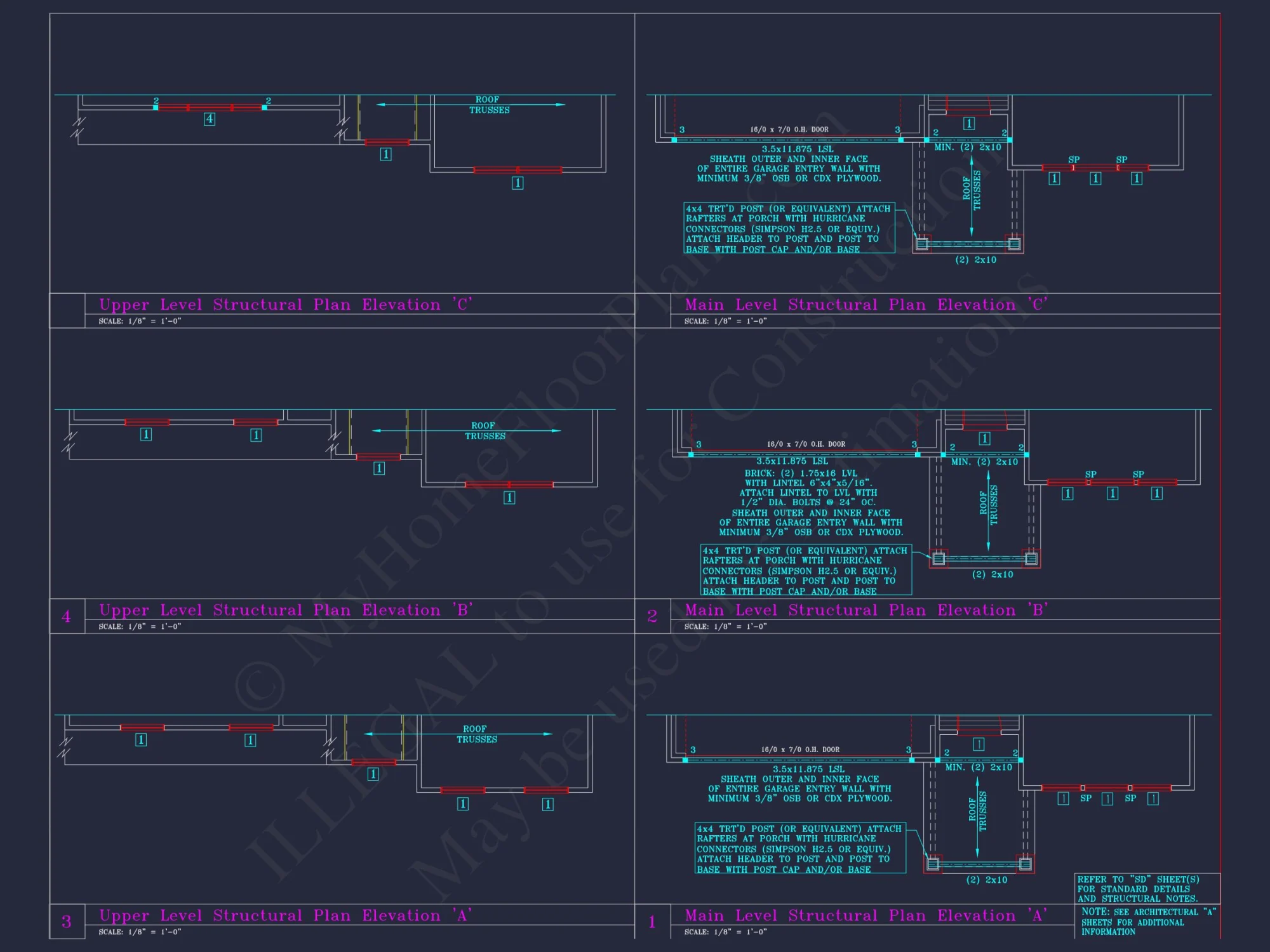 Modern Craftsman house Plan with 4 Beds and 3 Stories