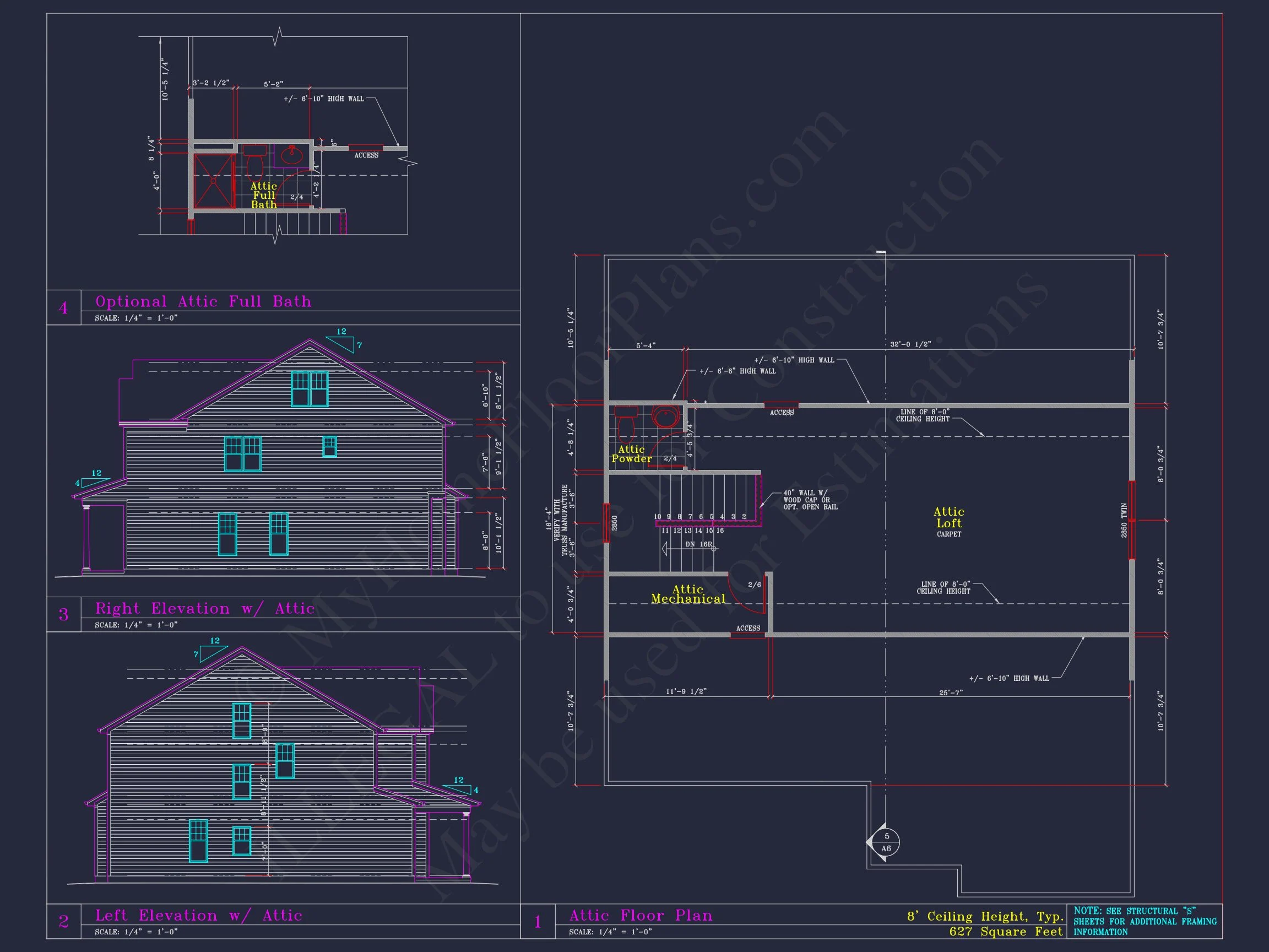 Modern Craftsman house Plan with 4 Beds and 3 Stories