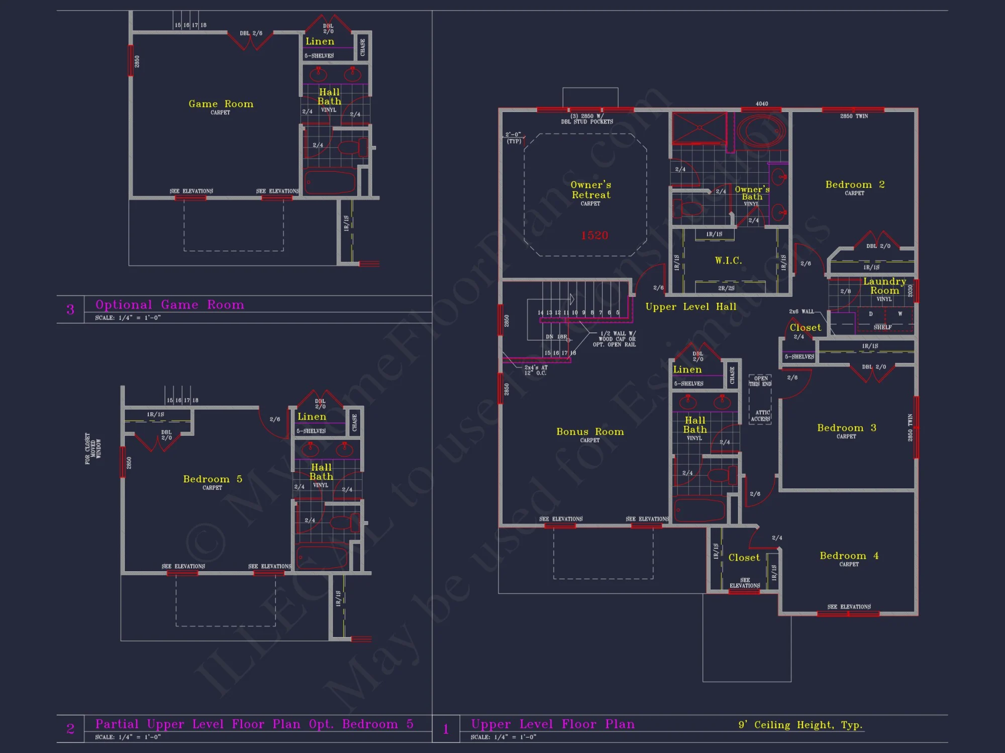Modern Craftsman house Plan with 4 Beds and 3 Stories