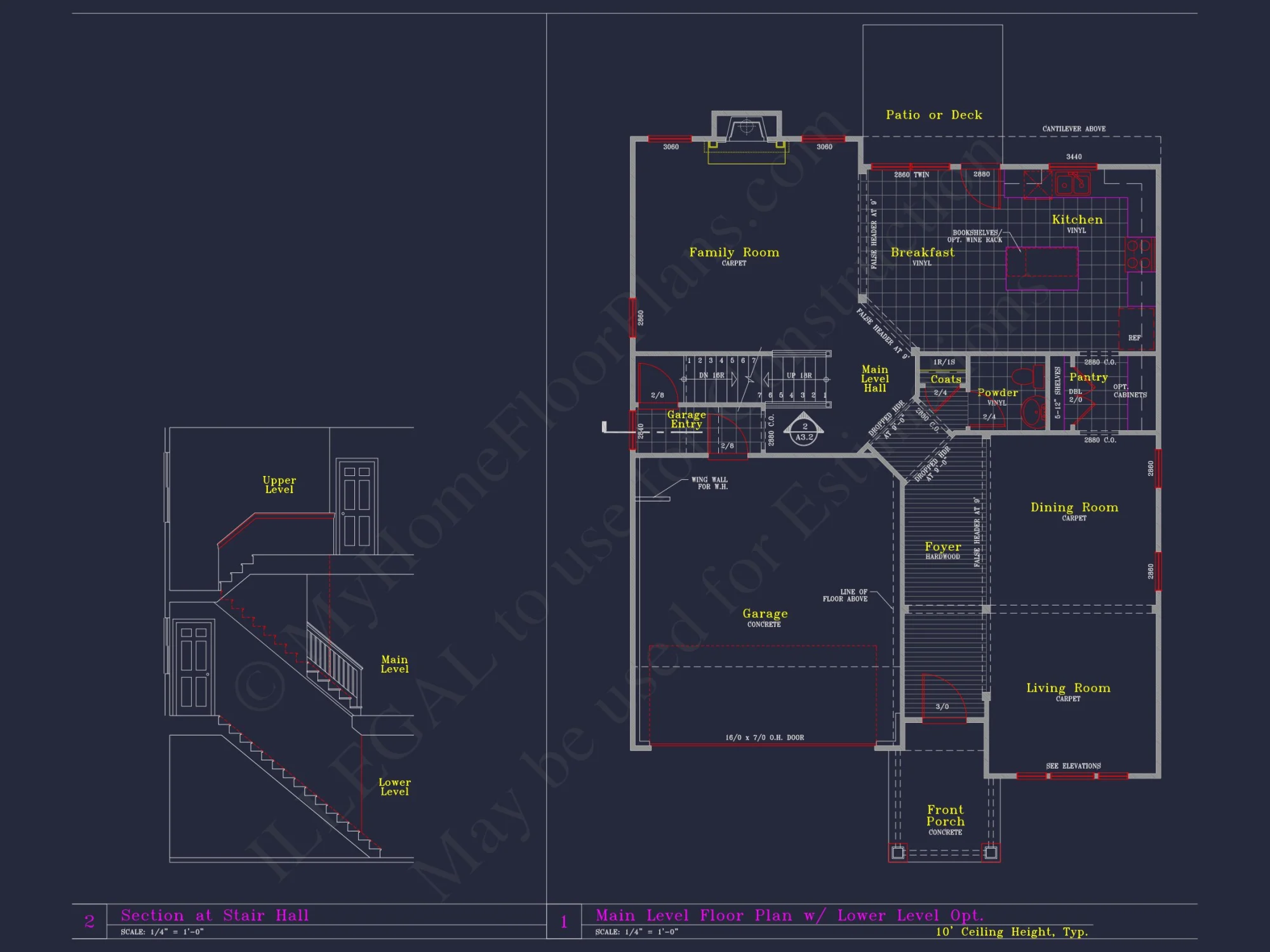 Modern Craftsman house Plan with 4 Beds and 3 Stories