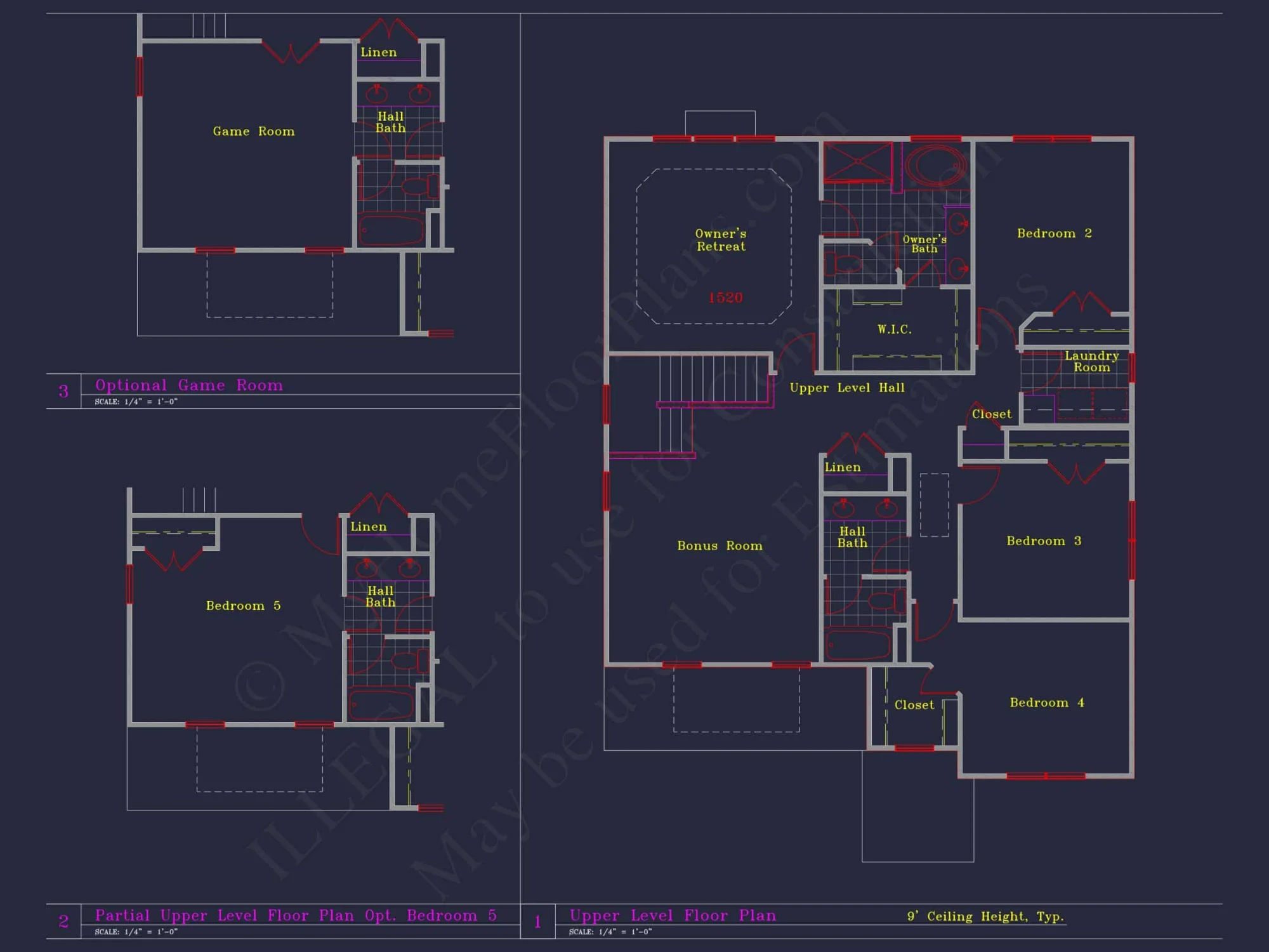 Modern Craftsman house Plan with 4 Beds and 3 Stories