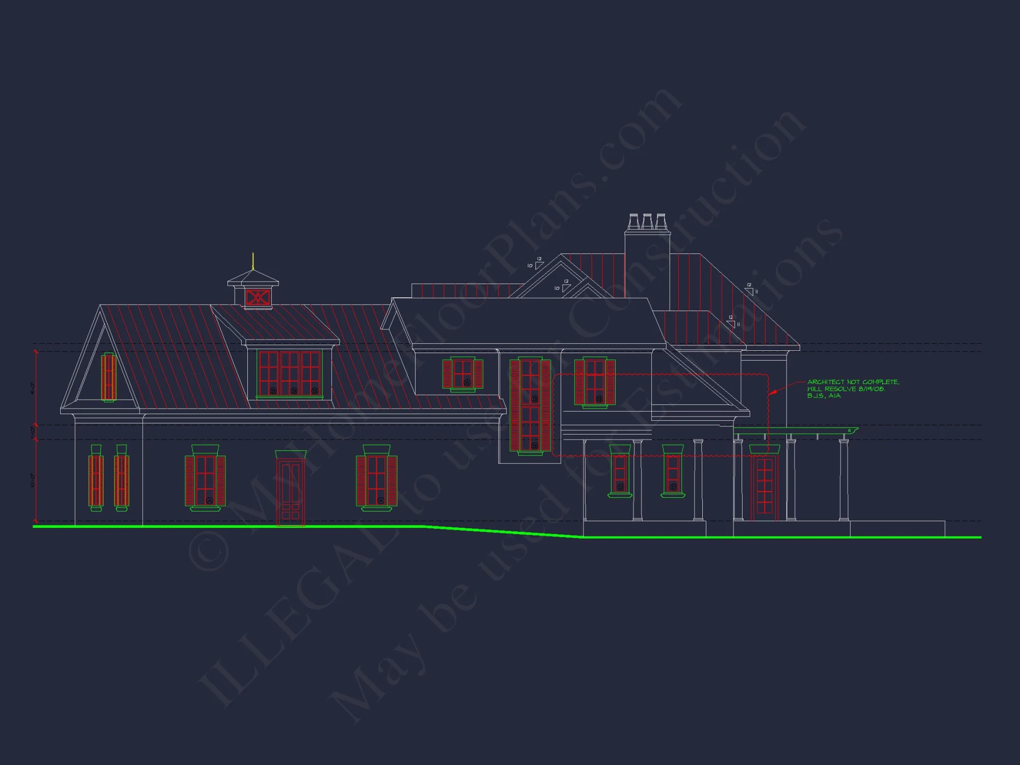 Elegant house Plan with Detailed Floor Blueprint and CAD Designs