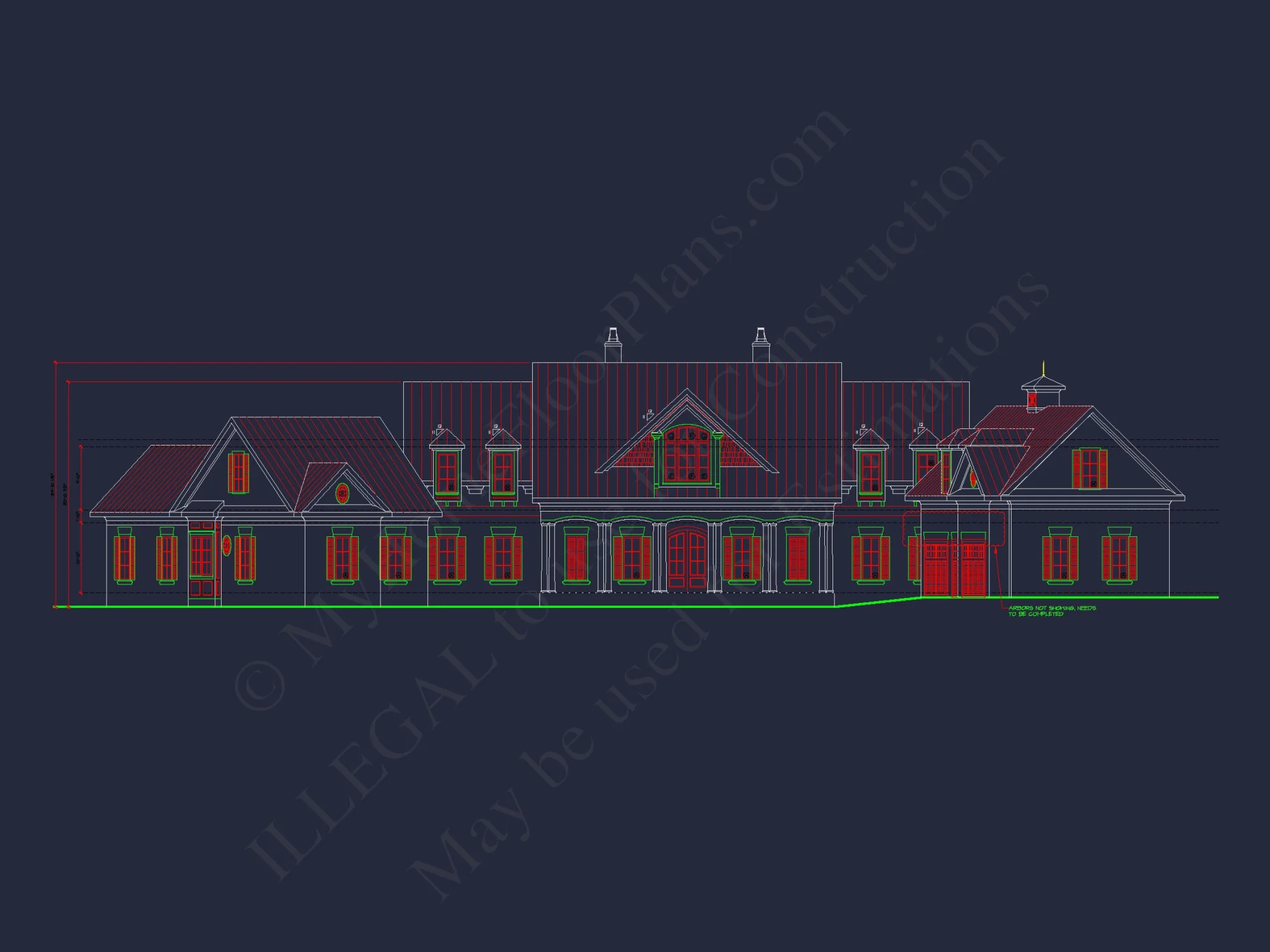 Elegant house Plan with Detailed Floor Blueprint and CAD Designs