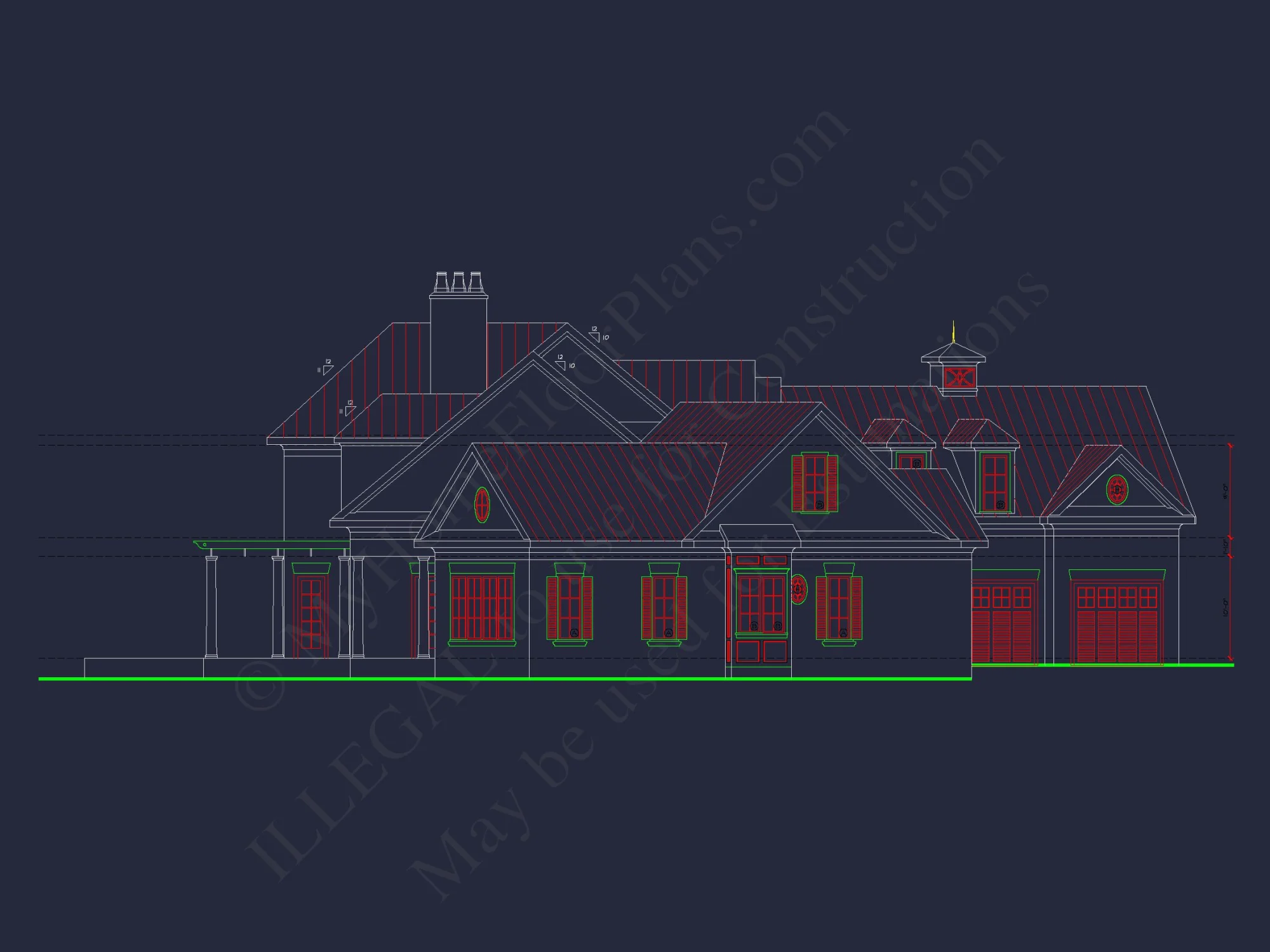 Elegant house Plan with Detailed Floor Blueprint and CAD Designs