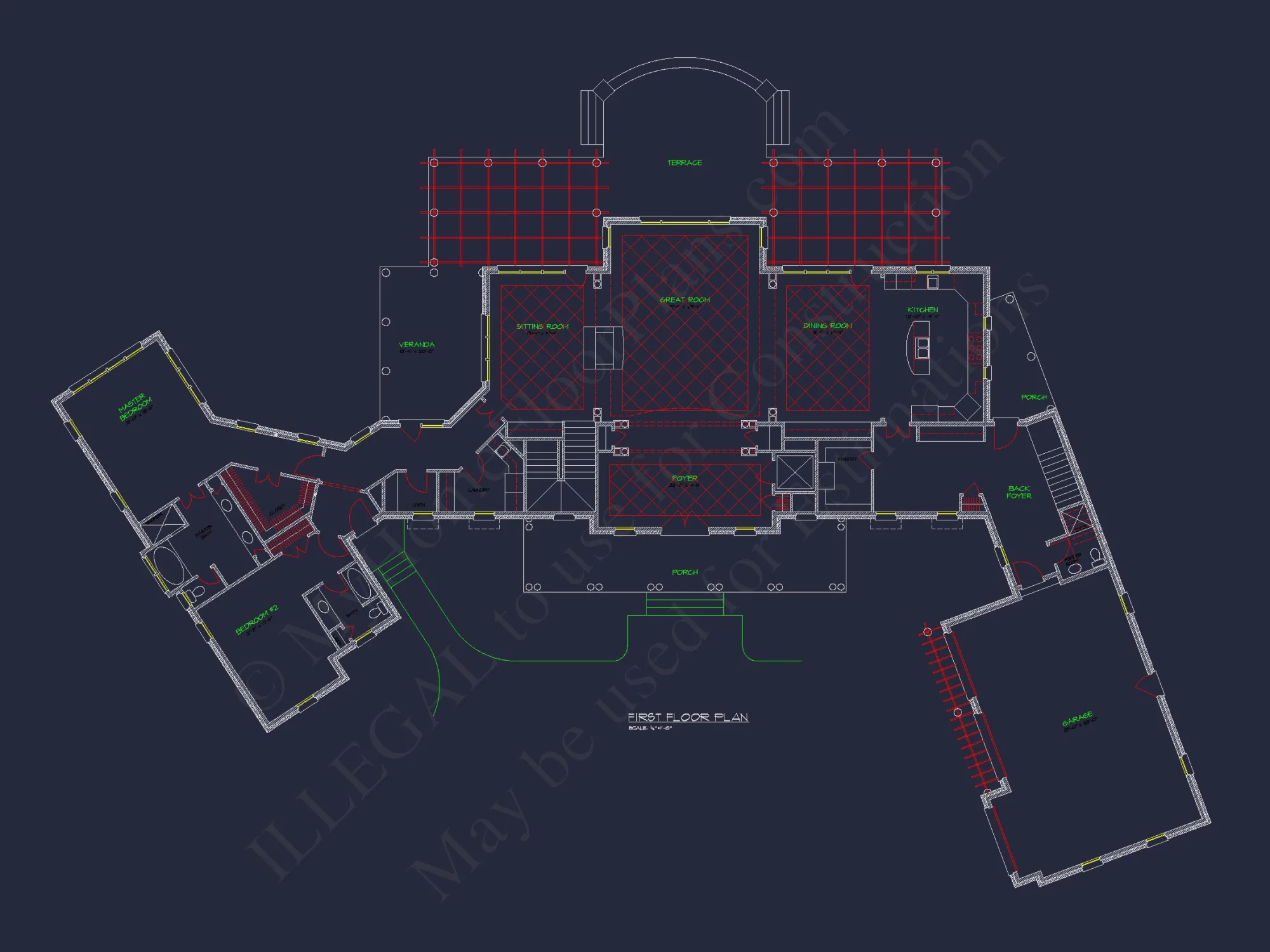 Elegant house Plan with Detailed Floor Blueprint and CAD Designs