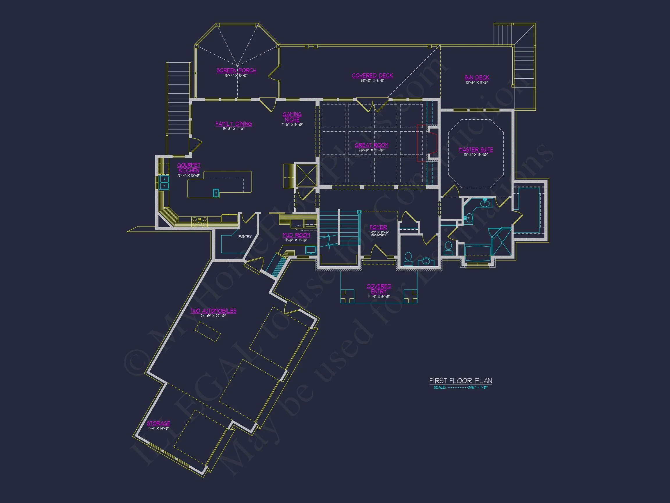 8-1646 HOUSE PLAN - Modern House Plan with 3 Floors, CAD Blueprint & 4 Bedrooms 9 Modern house Plan with 3 Floors, CAD Blueprint & 4 Bedrooms
