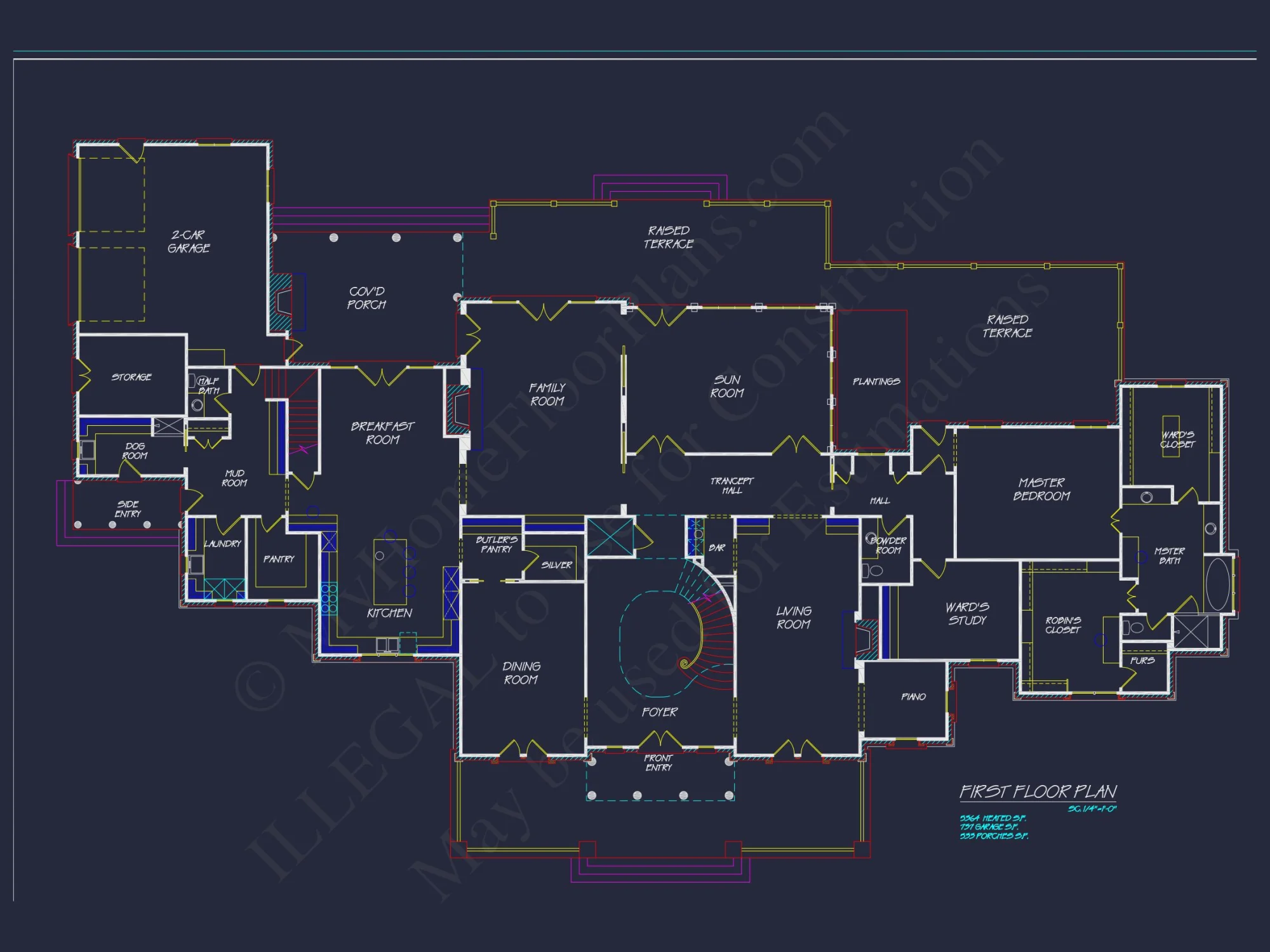 Luxury house Plan with Stunning Floor Plan, CAD Designs & Blueprint