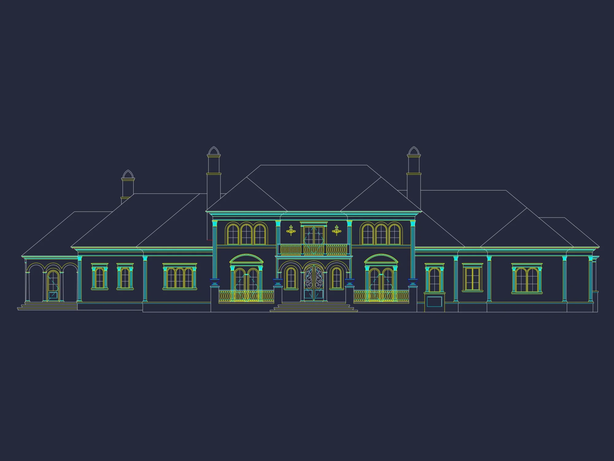 Luxury house Plan with Stunning Floor Plan, CAD Designs & Blueprint