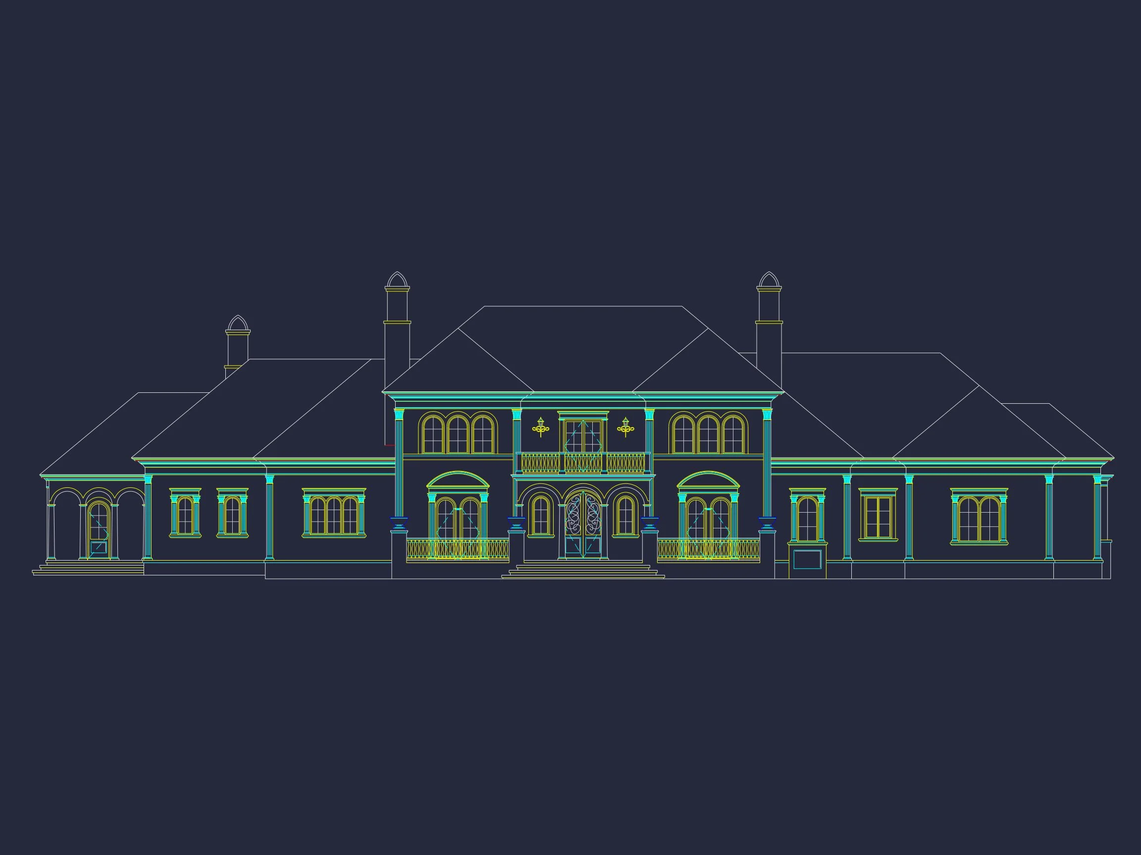 8-1637 HOUSE PLAN - Luxury House Plan with Stunning Floor Plan, CAD Designs & Blueprint 3 Luxury house Plan with Stunning Floor Plan, CAD Designs & Blueprint