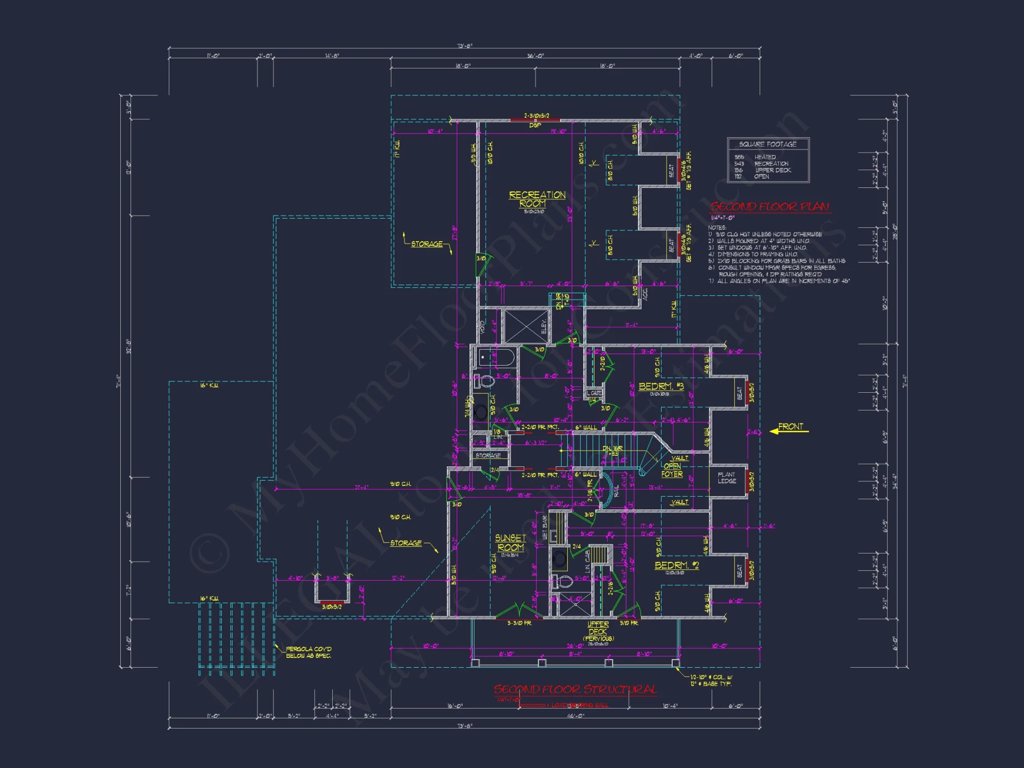 Elegant Southern Farmhouse house Plan with CAD Designs