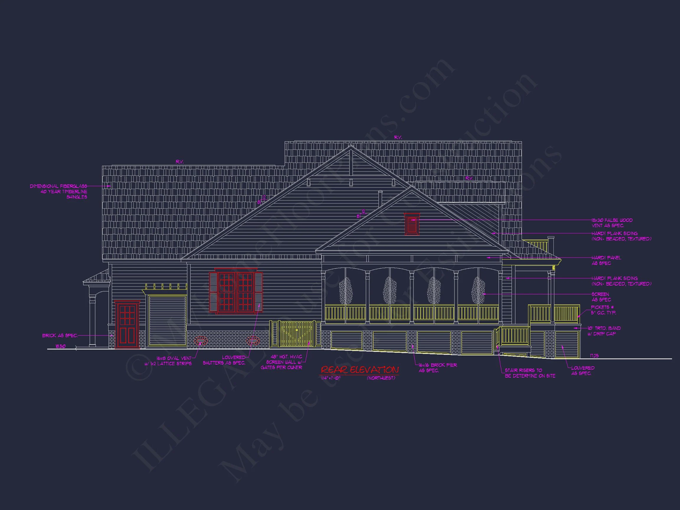 Elegant Southern Farmhouse house Plan with CAD Designs