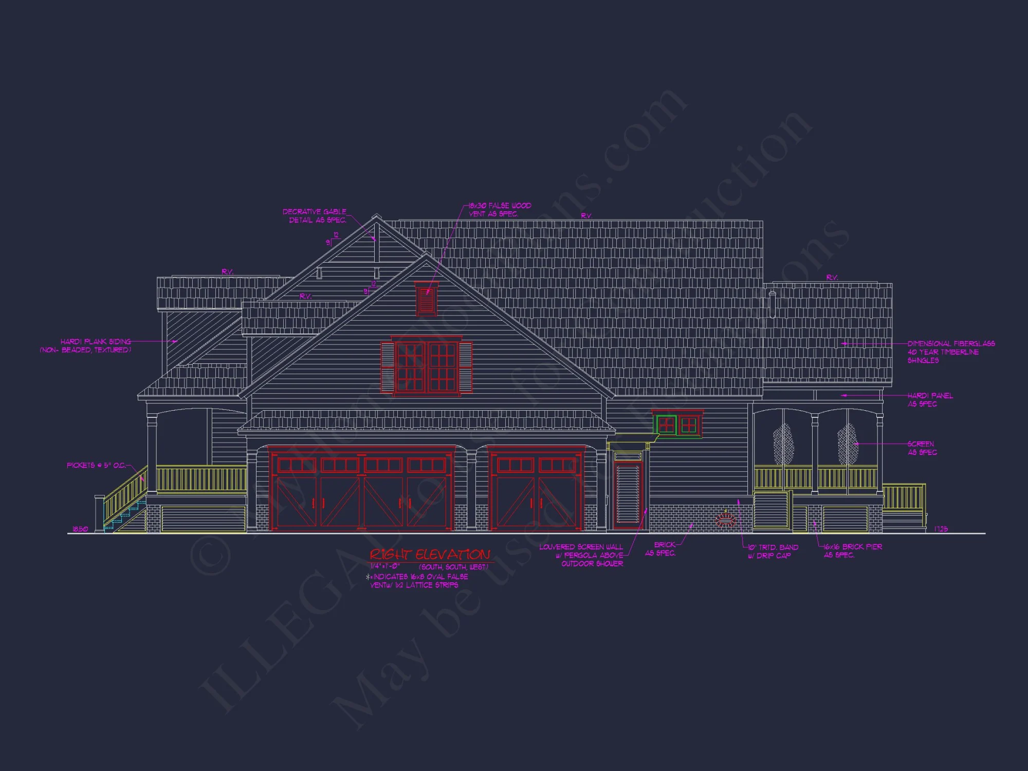 Elegant Southern Farmhouse house Plan with CAD Designs