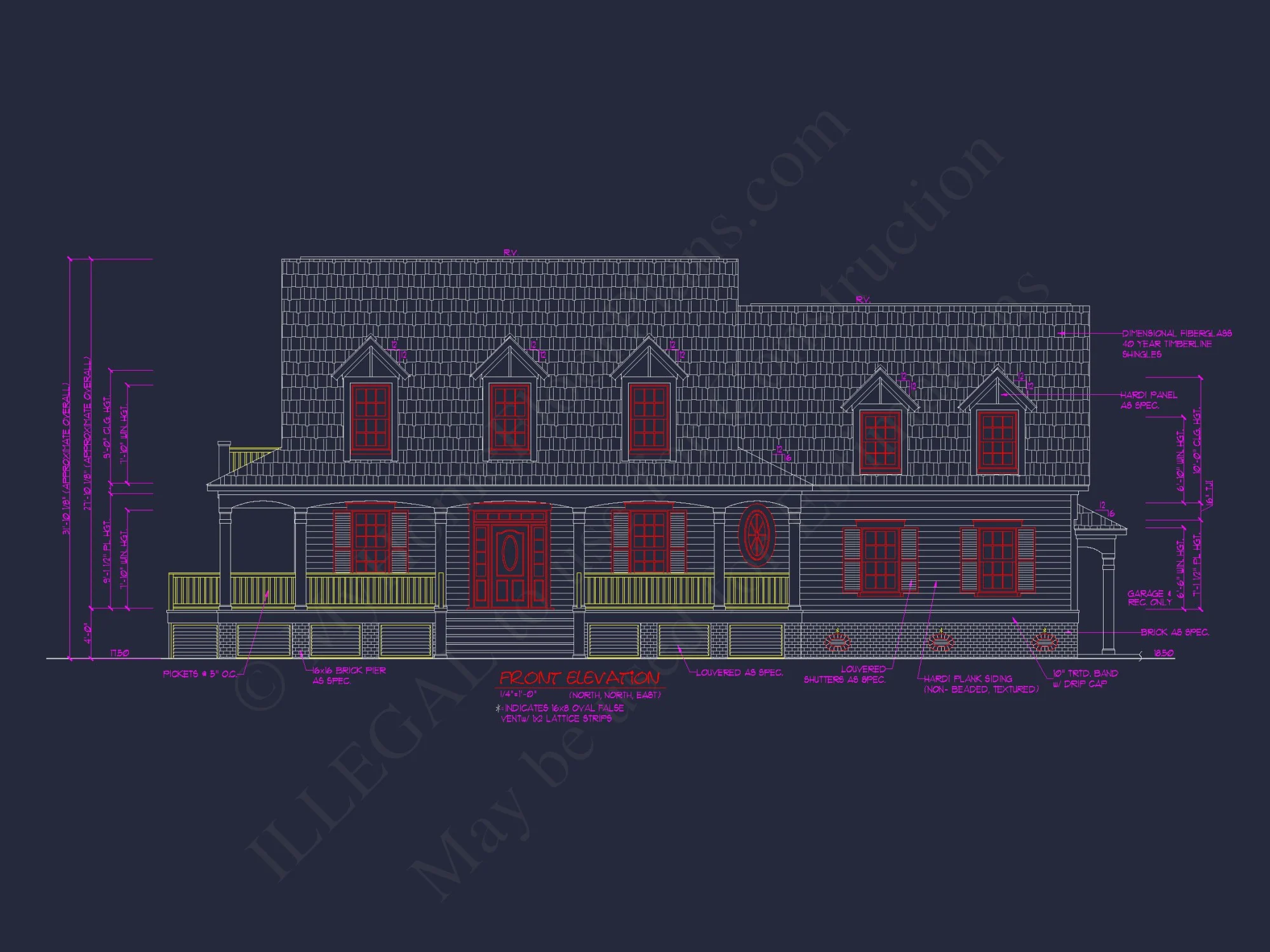 Elegant Southern Farmhouse house Plan with CAD Designs
