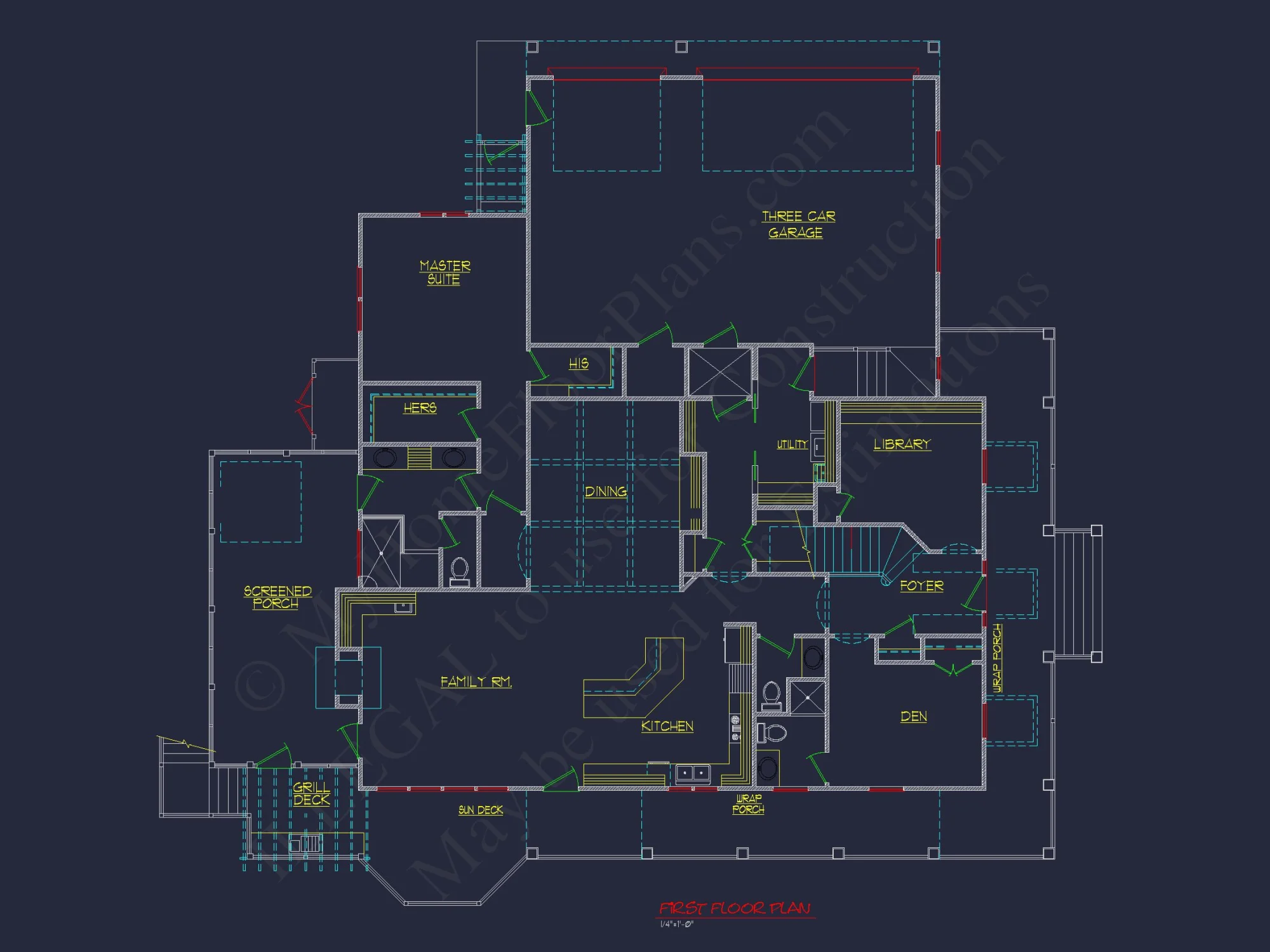 Elegant Southern Farmhouse house Plan with CAD Designs