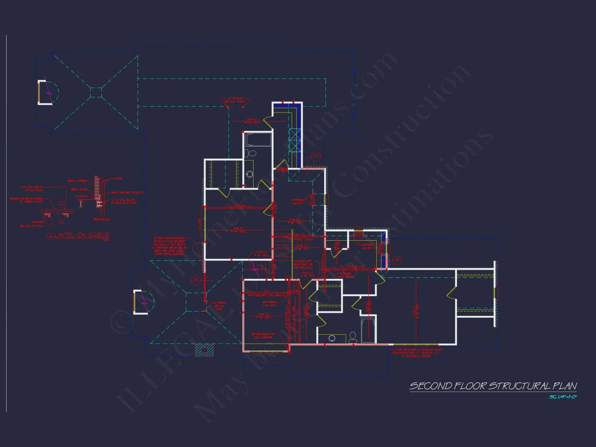 Elegant house Design: Floor Plan & Blueprint CAD for Architects