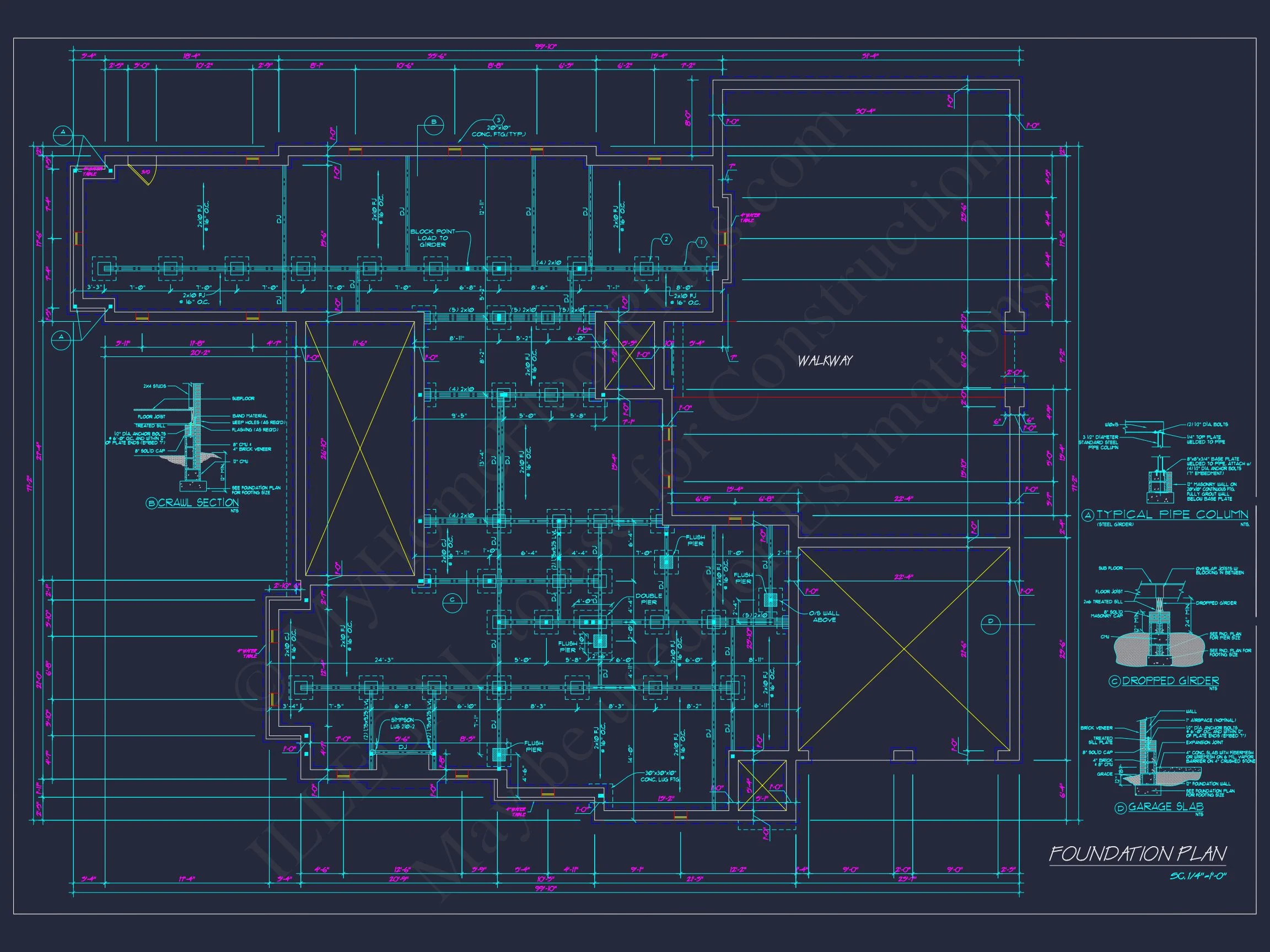 Elegant house Design: Floor Plan & Blueprint CAD for Architects