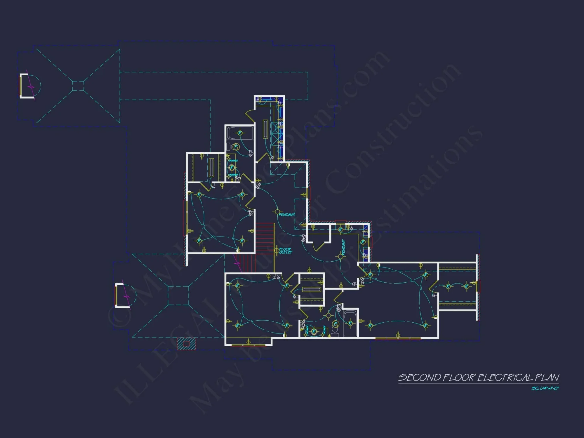 Elegant house Design: Floor Plan & Blueprint CAD for Architects