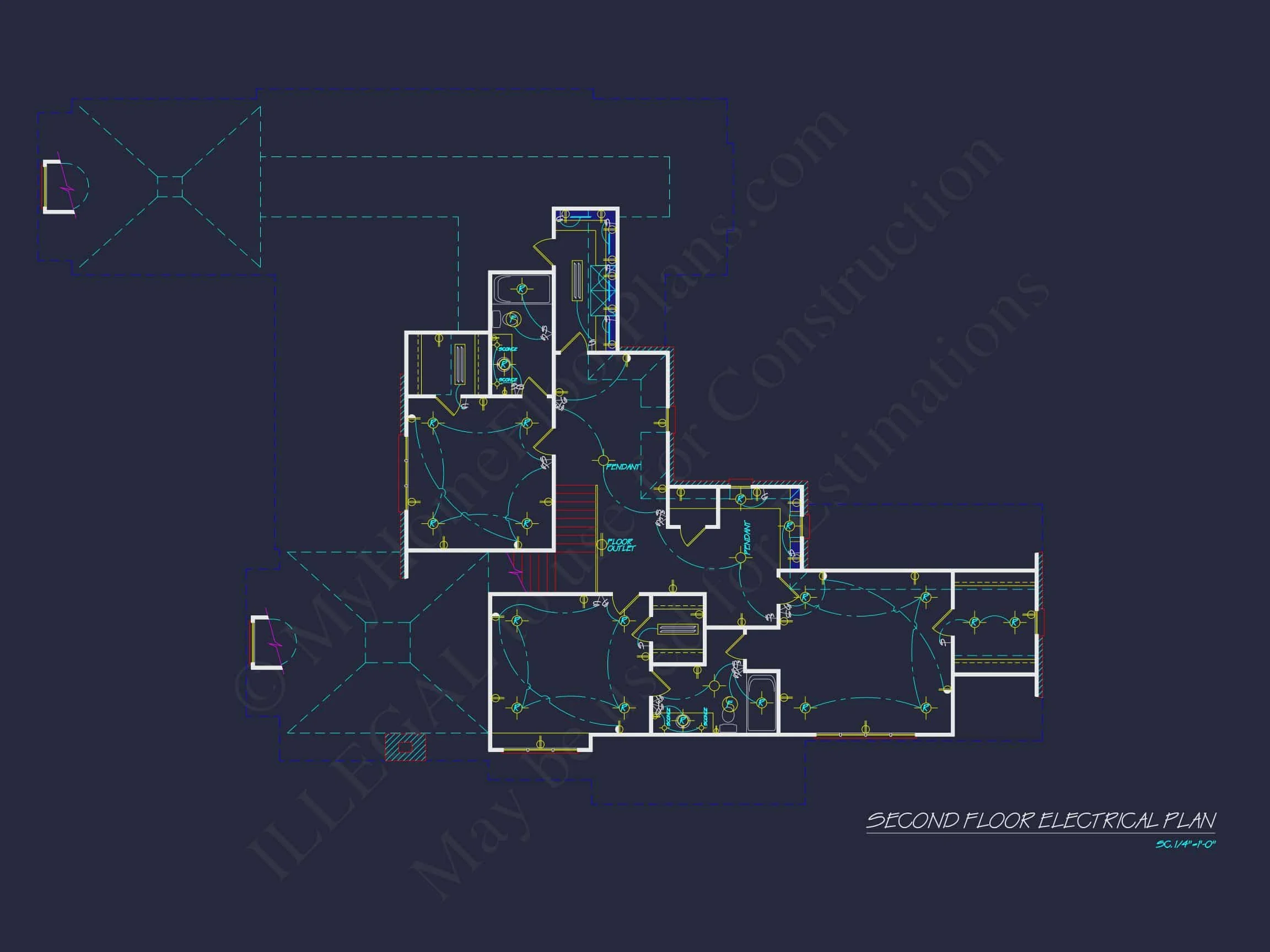 Elegant house Design: Floor Plan & Blueprint CAD for Architects