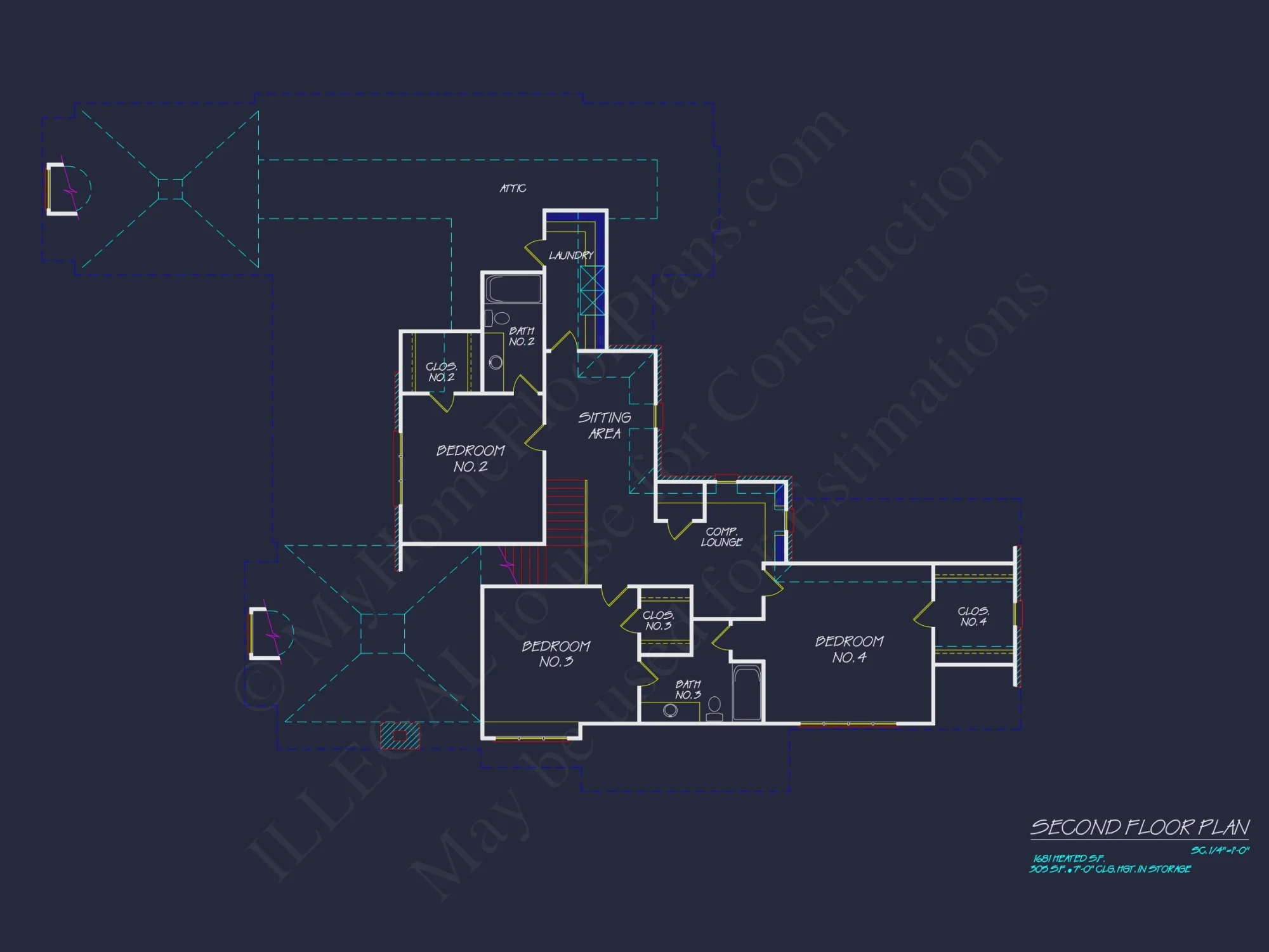 Elegant house Design: Floor Plan & Blueprint CAD for Architects