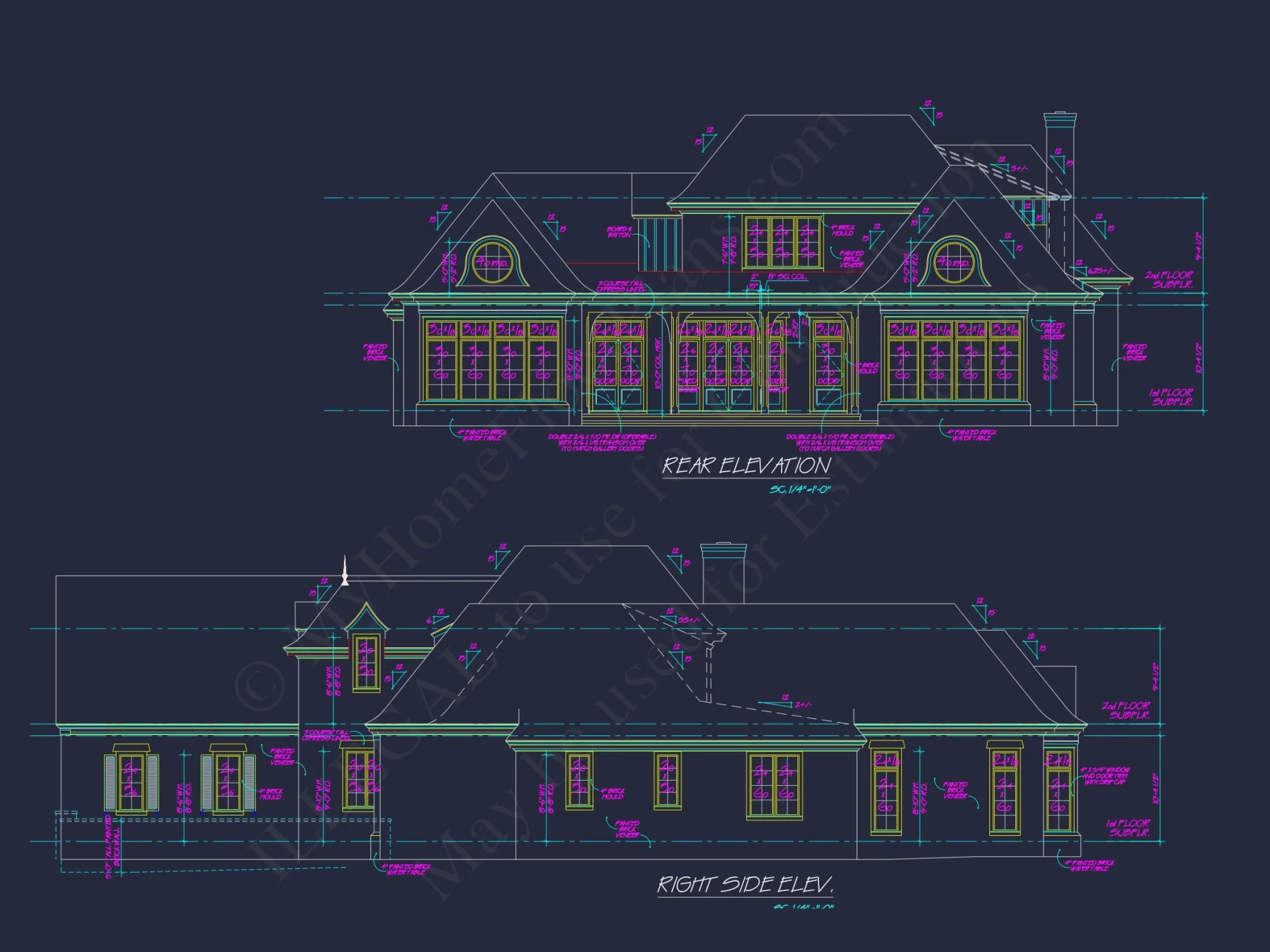 Elegant house Design: Floor Plan & Blueprint CAD for Architects
