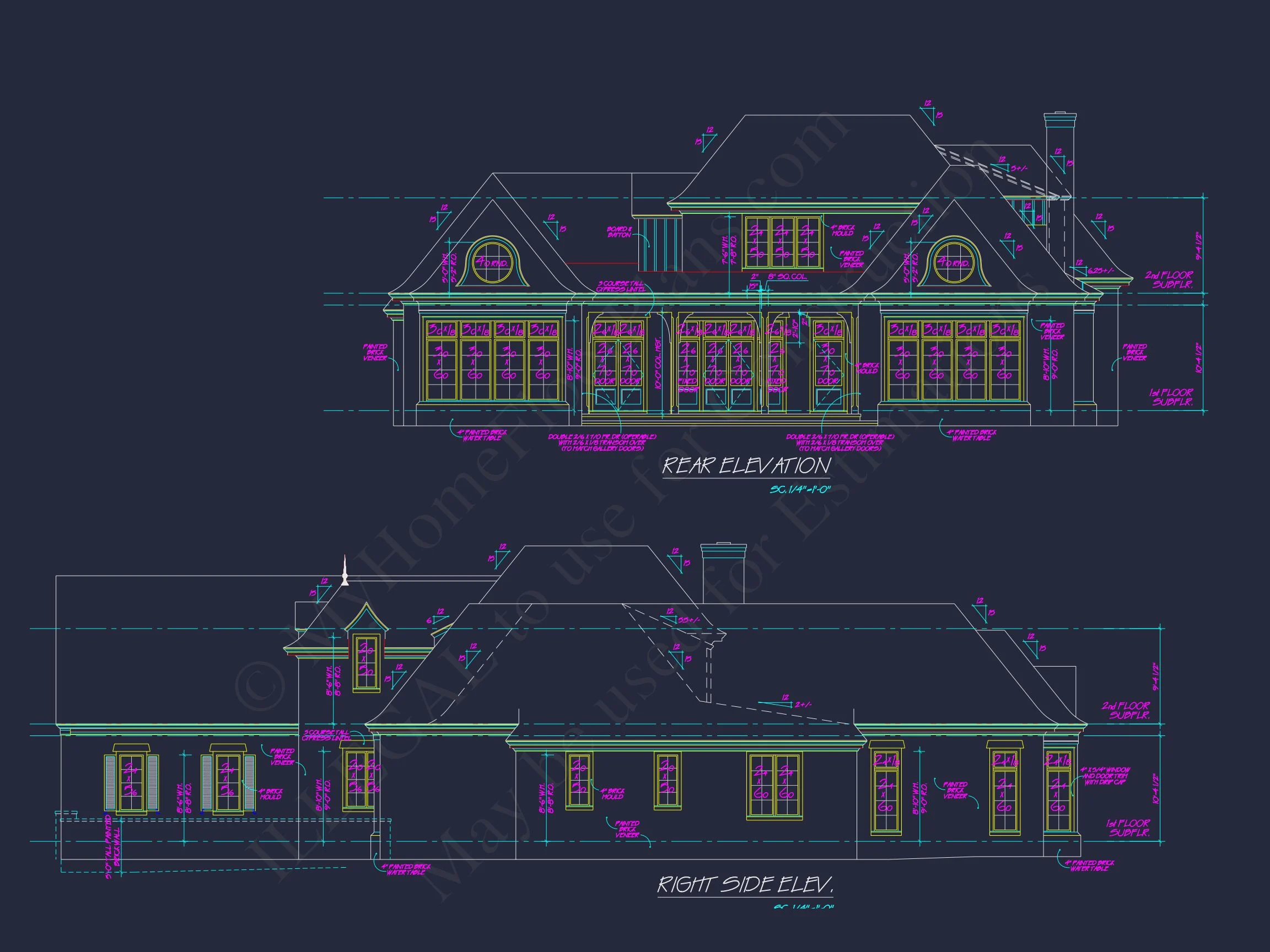 Elegant house Design: Floor Plan & Blueprint CAD for Architects
