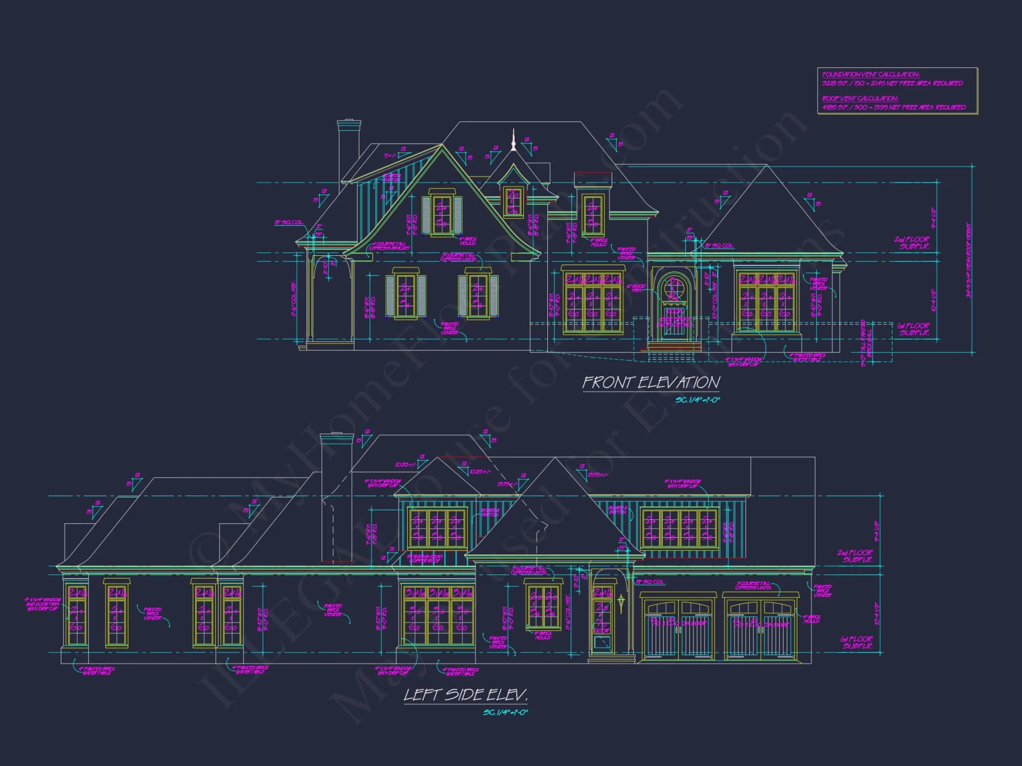 Elegant house Design: Floor Plan & Blueprint CAD for Architects