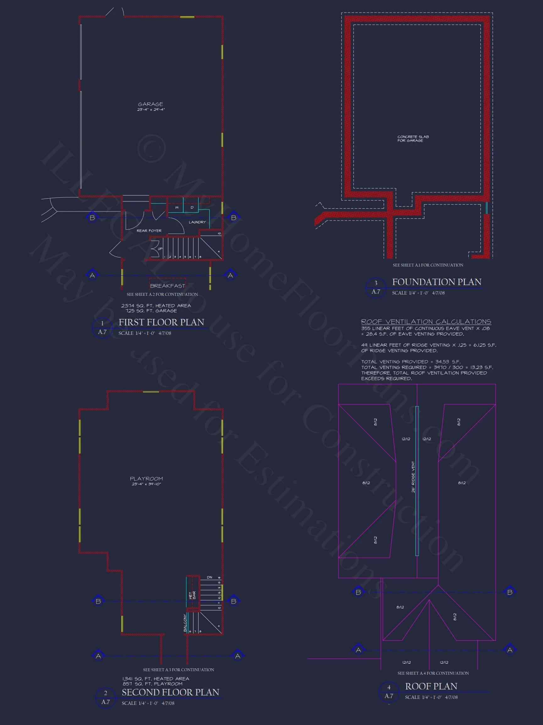 8-1415 HOUSE PLAN - Traditional Craftsman House Plan with 4 Beds, 3 Garage Bays, and Vaulted Ceilings 33 Traditional Craftsman house Plan with 4 Beds, 3 Garage Bays, and Vaulted Ceilings