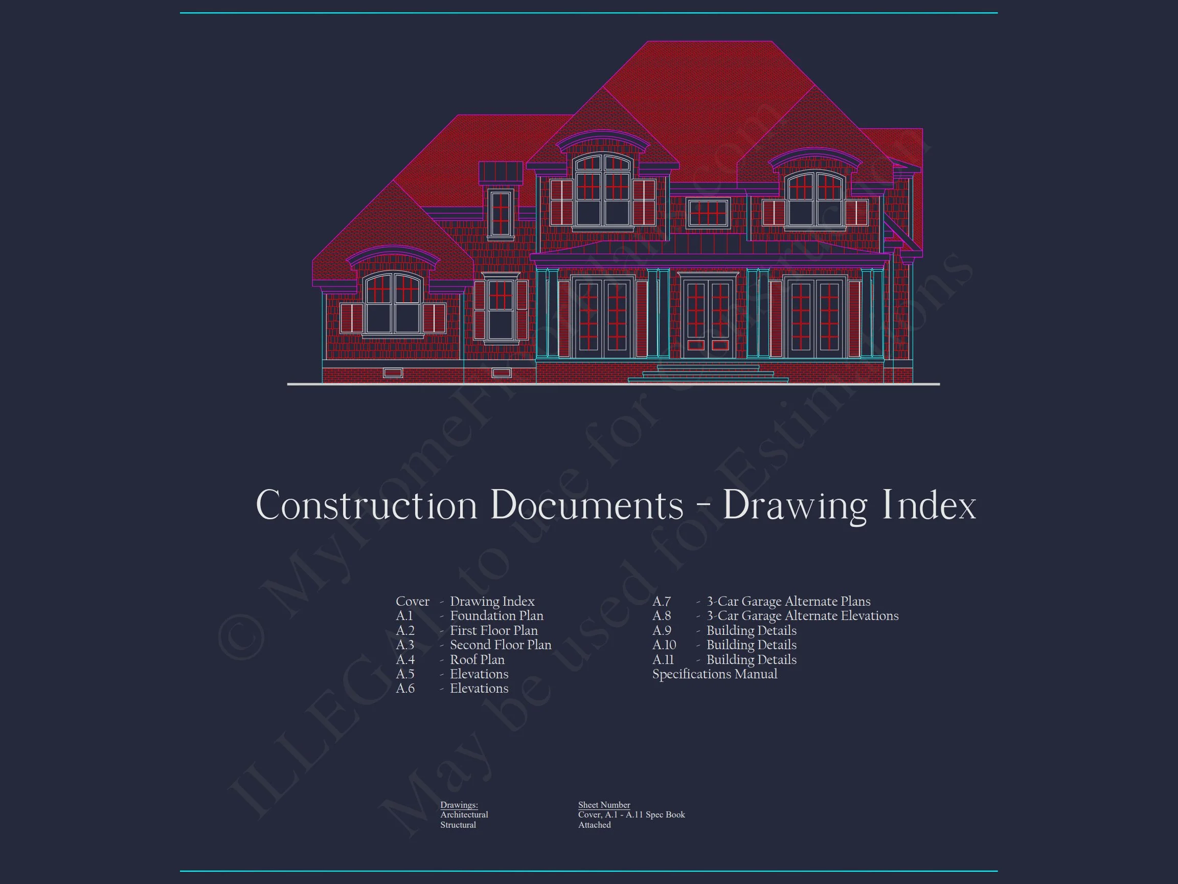 8-1415 HOUSE PLAN - Traditional Craftsman House Plan with 4 Beds, 3 Garage Bays, and Vaulted Ceilings 27 Traditional Craftsman house Plan with 4 Beds, 3 Garage Bays, and Vaulted Ceilings