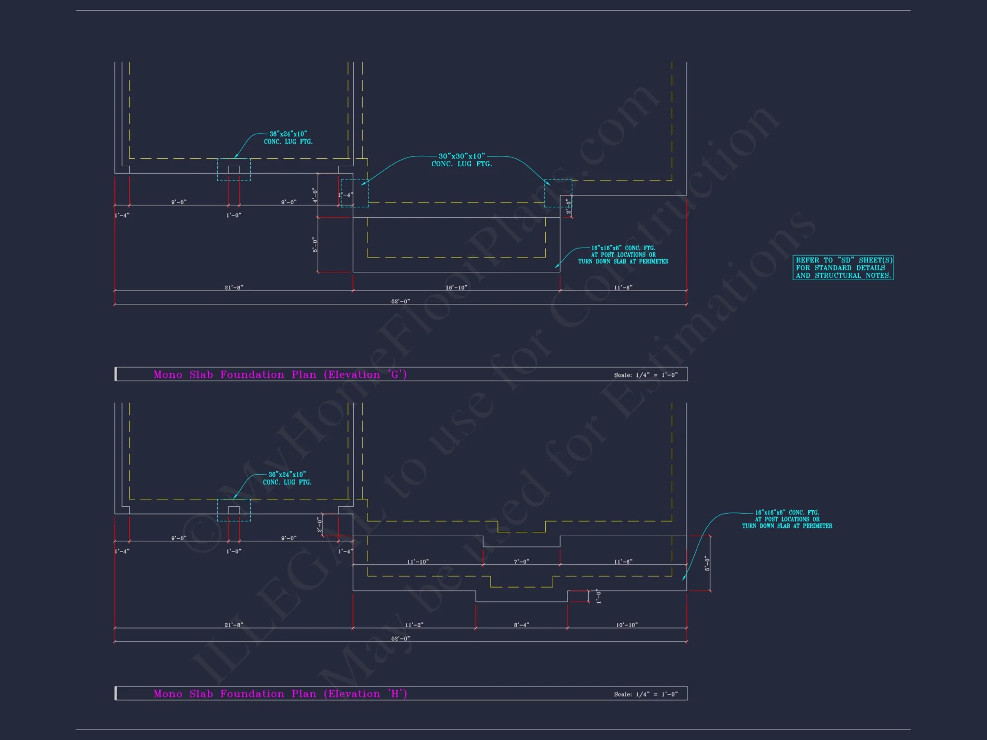 Colonial Revival house Plan - 4 Bed, 4 Bath, with CAD Designs