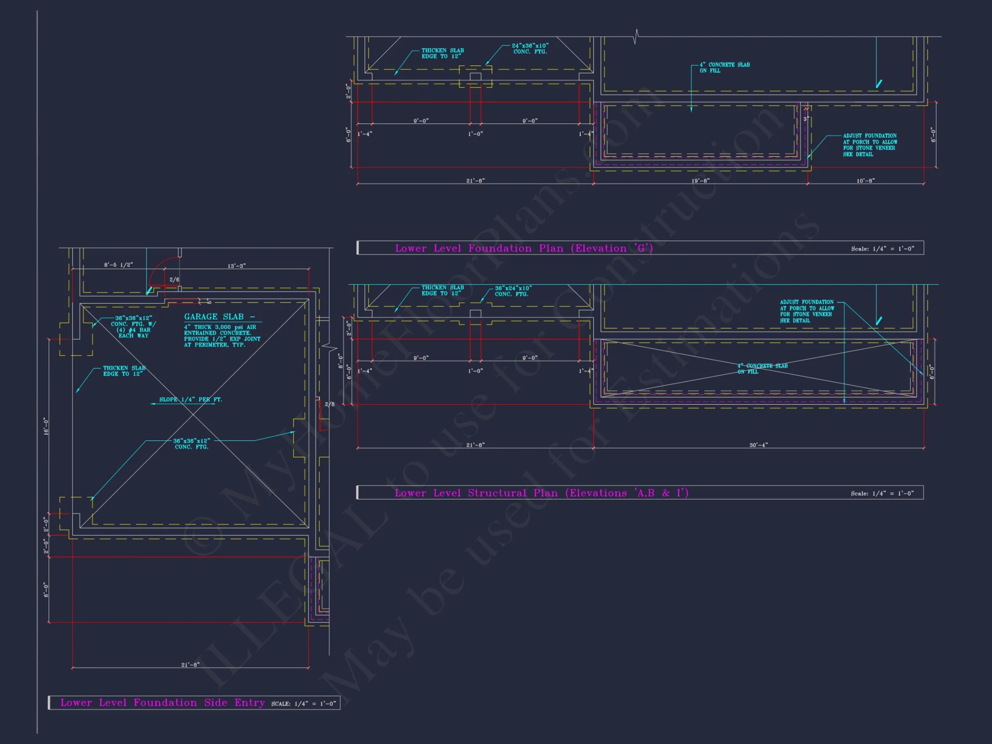 Colonial Revival house Plan - 4 Bed, 4 Bath, with CAD Designs