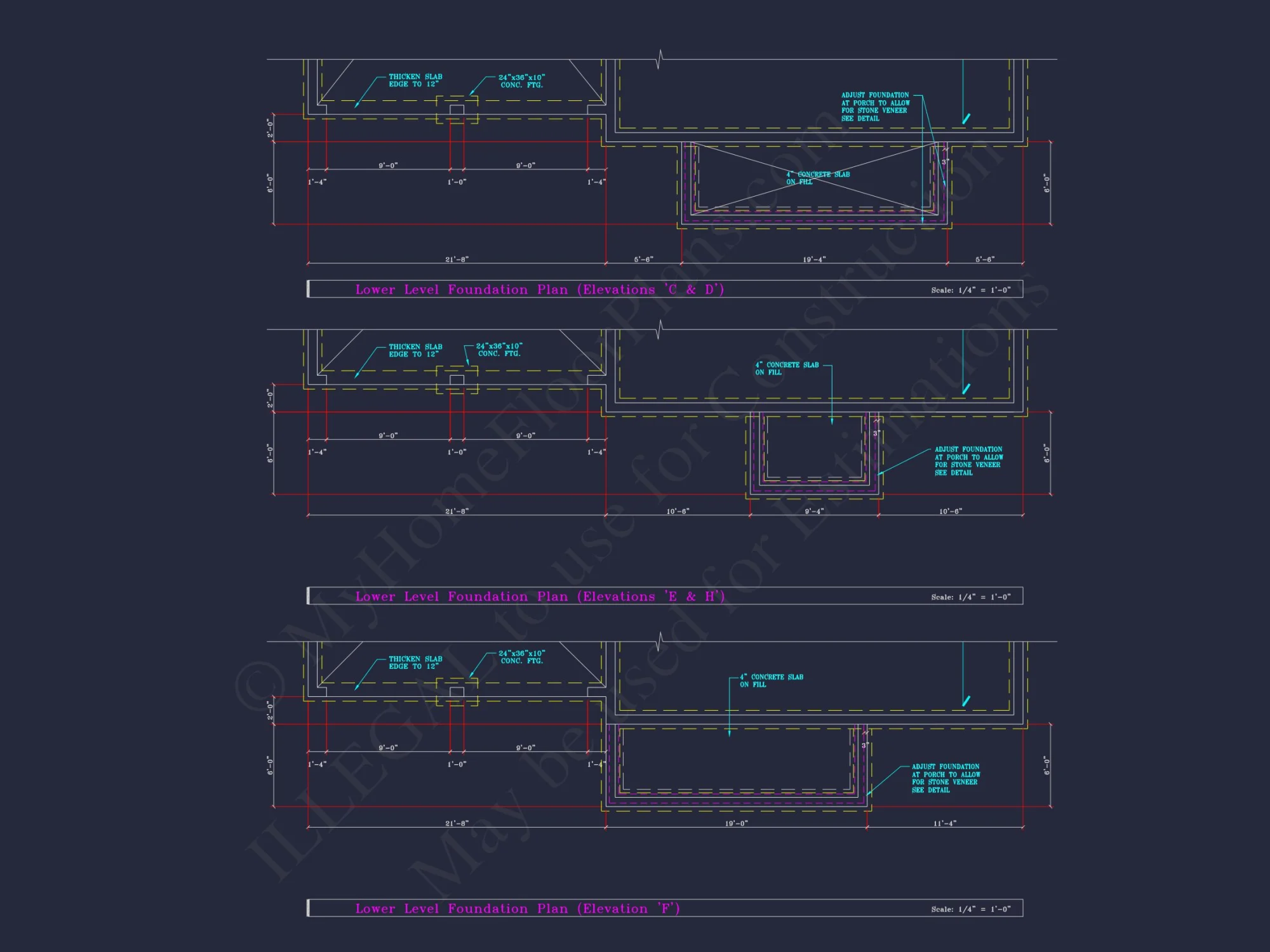 Colonial Revival house Plan - 4 Bed, 4 Bath, with CAD Designs