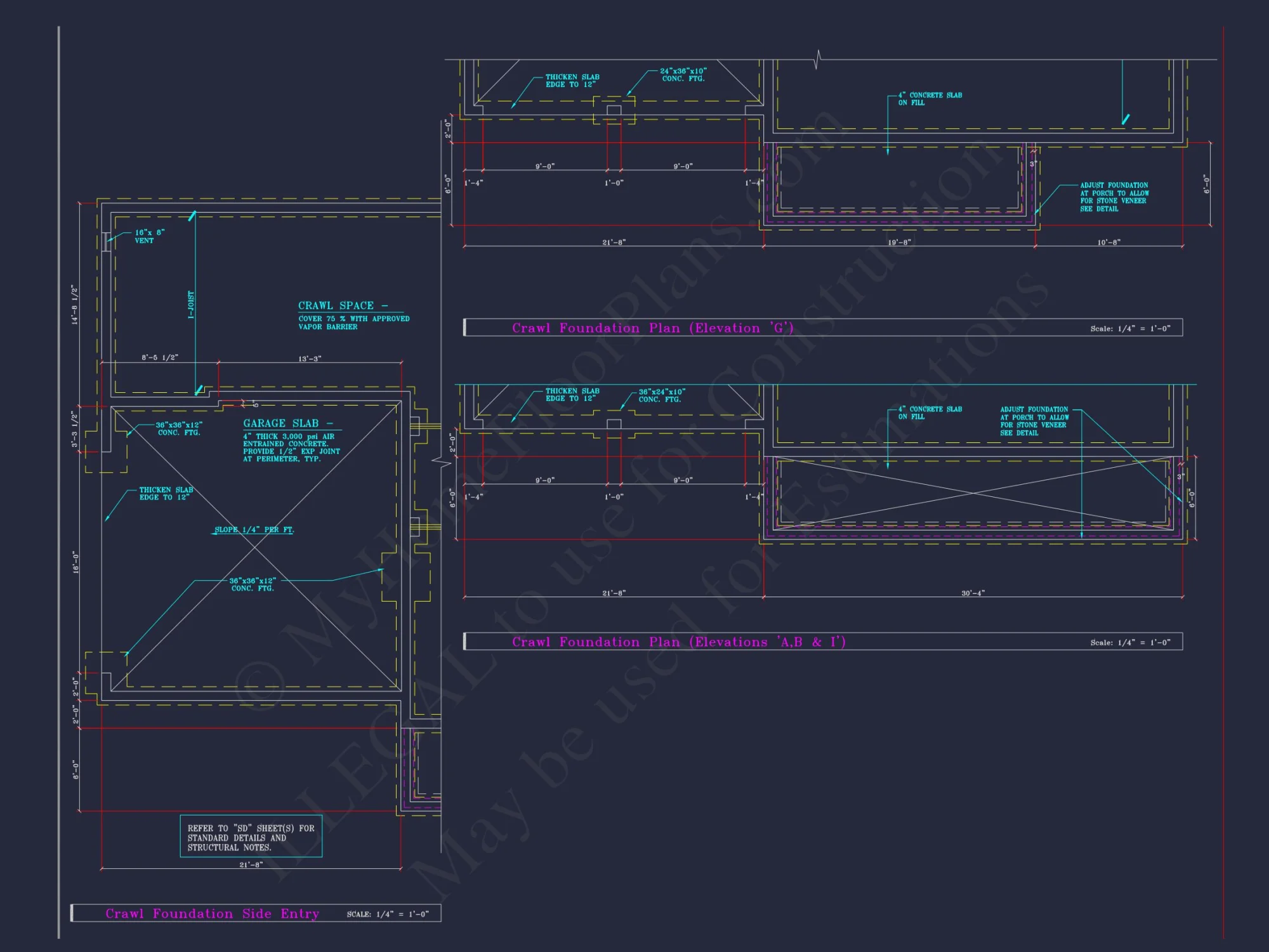 Colonial Revival house Plan - 4 Bed, 4 Bath, with CAD Designs