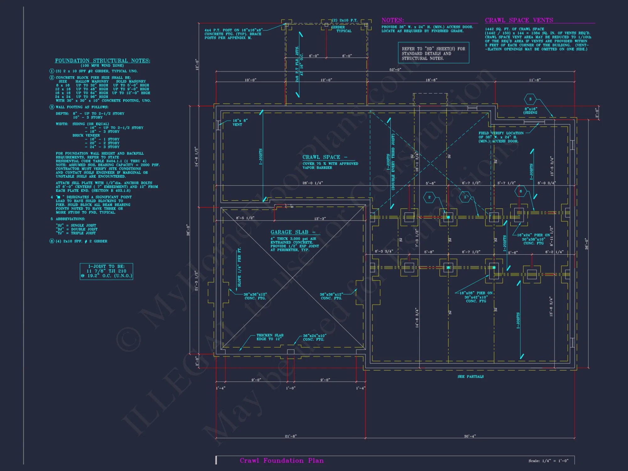 Colonial Revival house Plan - 4 Bed, 4 Bath, with CAD Designs