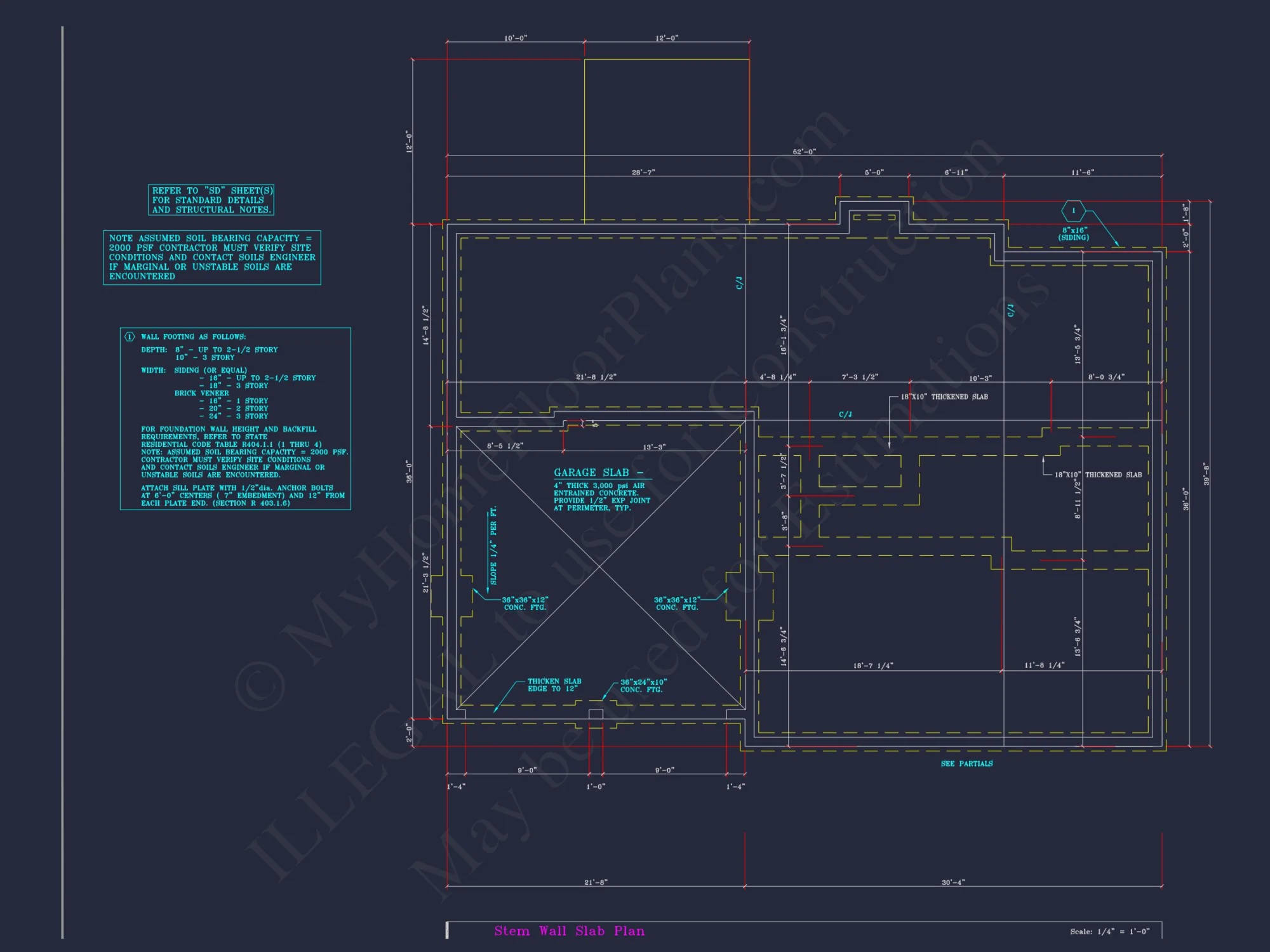 Colonial Revival house Plan - 4 Bed, 4 Bath, with CAD Designs