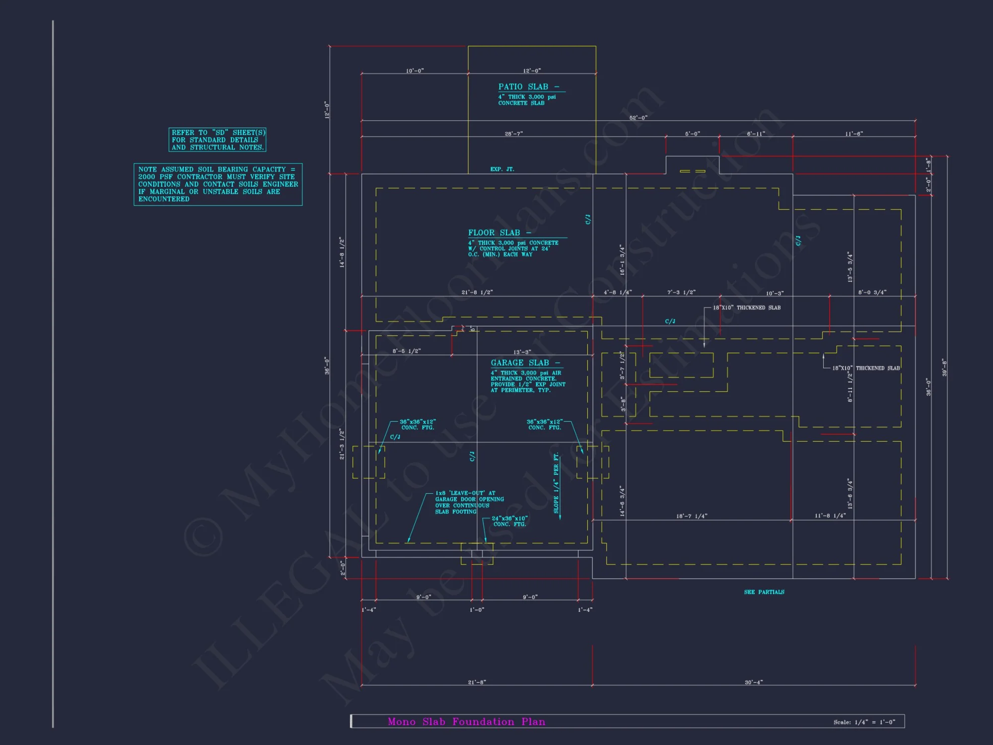 Colonial Revival house Plan - 4 Bed, 4 Bath, with CAD Designs