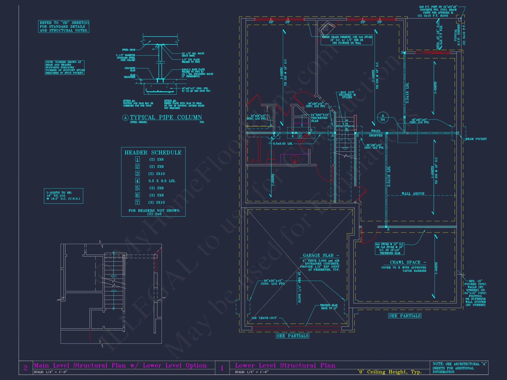 Spacious 3-Story house Plan with CAD Blueprints and Designs