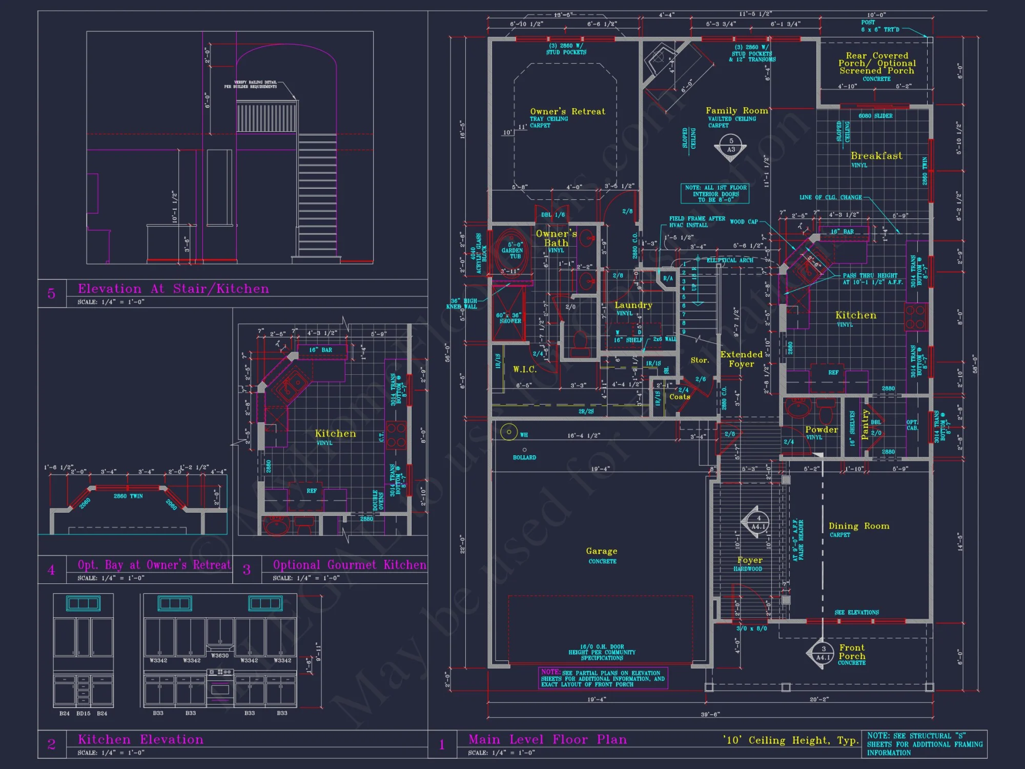 Spacious 3-Story house Plan with CAD Blueprints and Designs