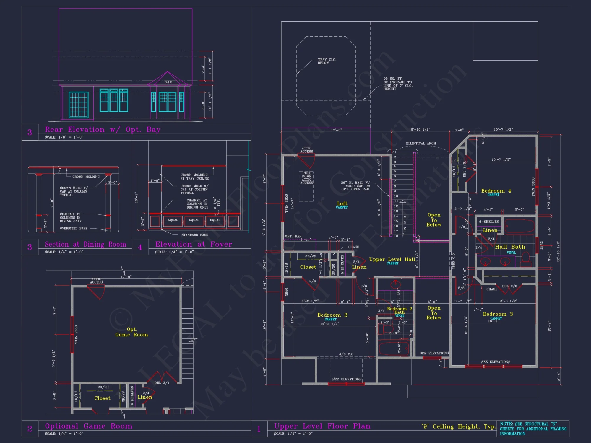Spacious 3-Story house Plan with CAD Blueprints and Designs
