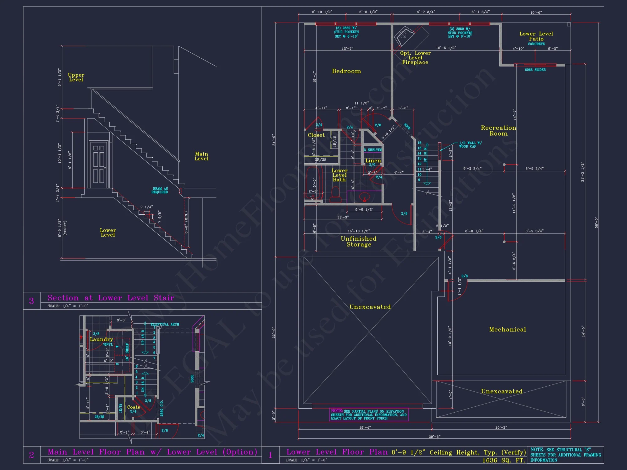 Spacious 3-Story house Plan with CAD Blueprints and Designs
