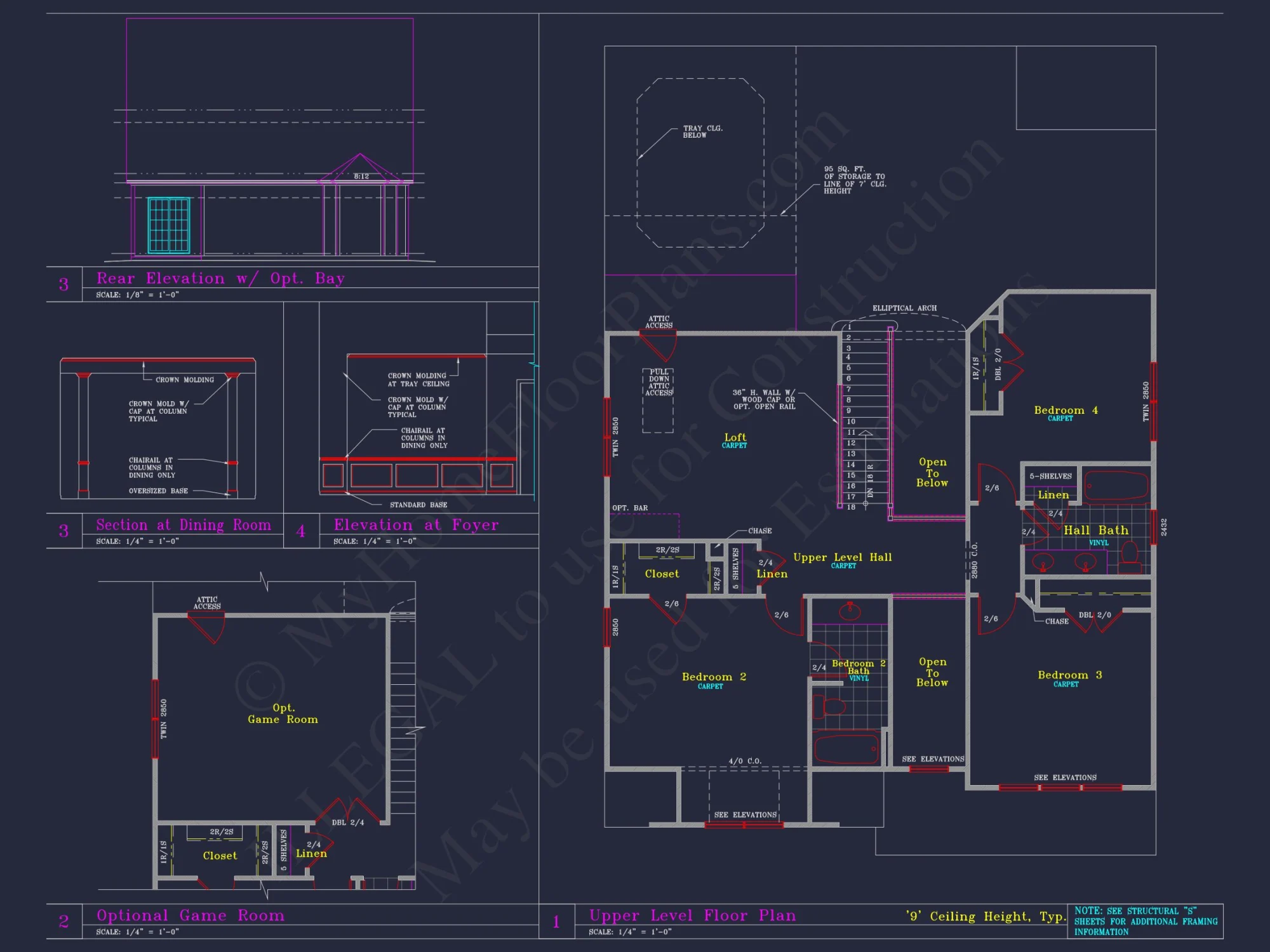 Spacious 3-Story house Plan with CAD Blueprints and Designs